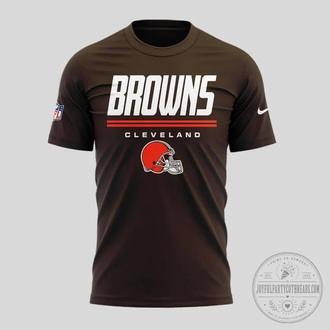 Cleveland Browns Football Team Helmet Logo T-Shirt 4 Cleveland Browns Football Team Helmet Logo T-Shirt