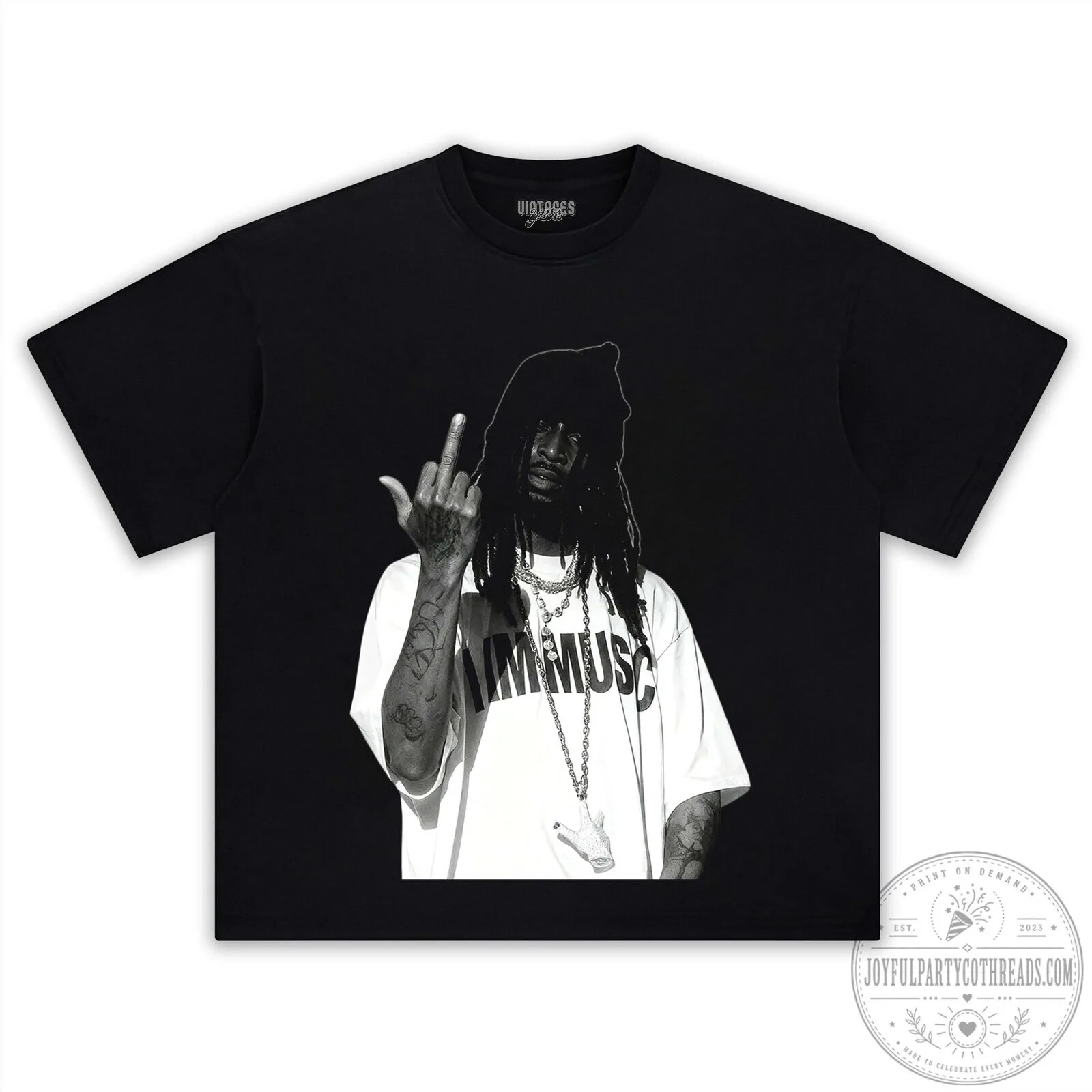 Playboi Carti Rapper Black and White Photo Graphic T-Shirt 12 Playboi Carti Rapper Black and White Photo Graphic T-Shirt