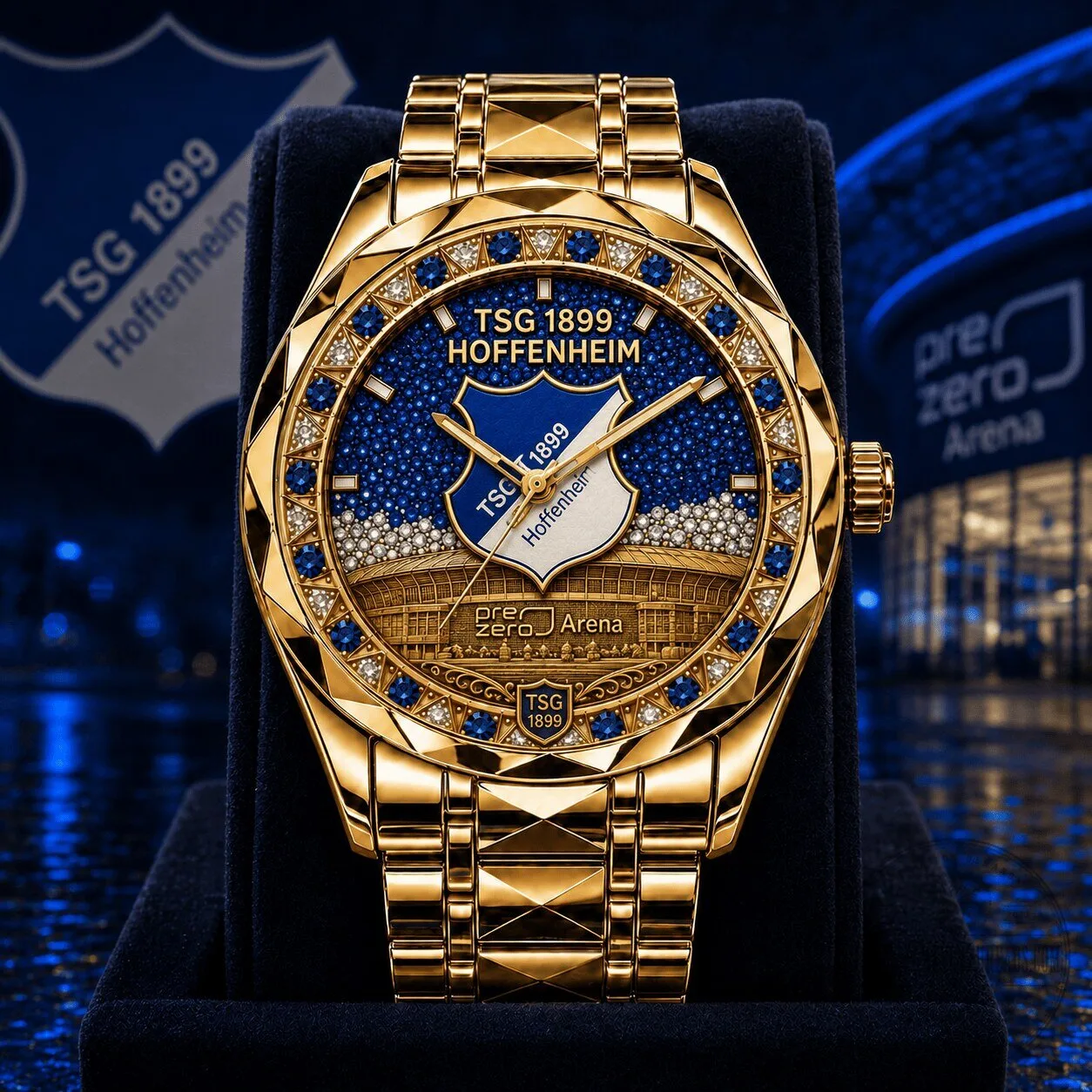 TSG 1899 Hoffenheim Bundesliga Gold Tone Men's Luxury Wrist Watch