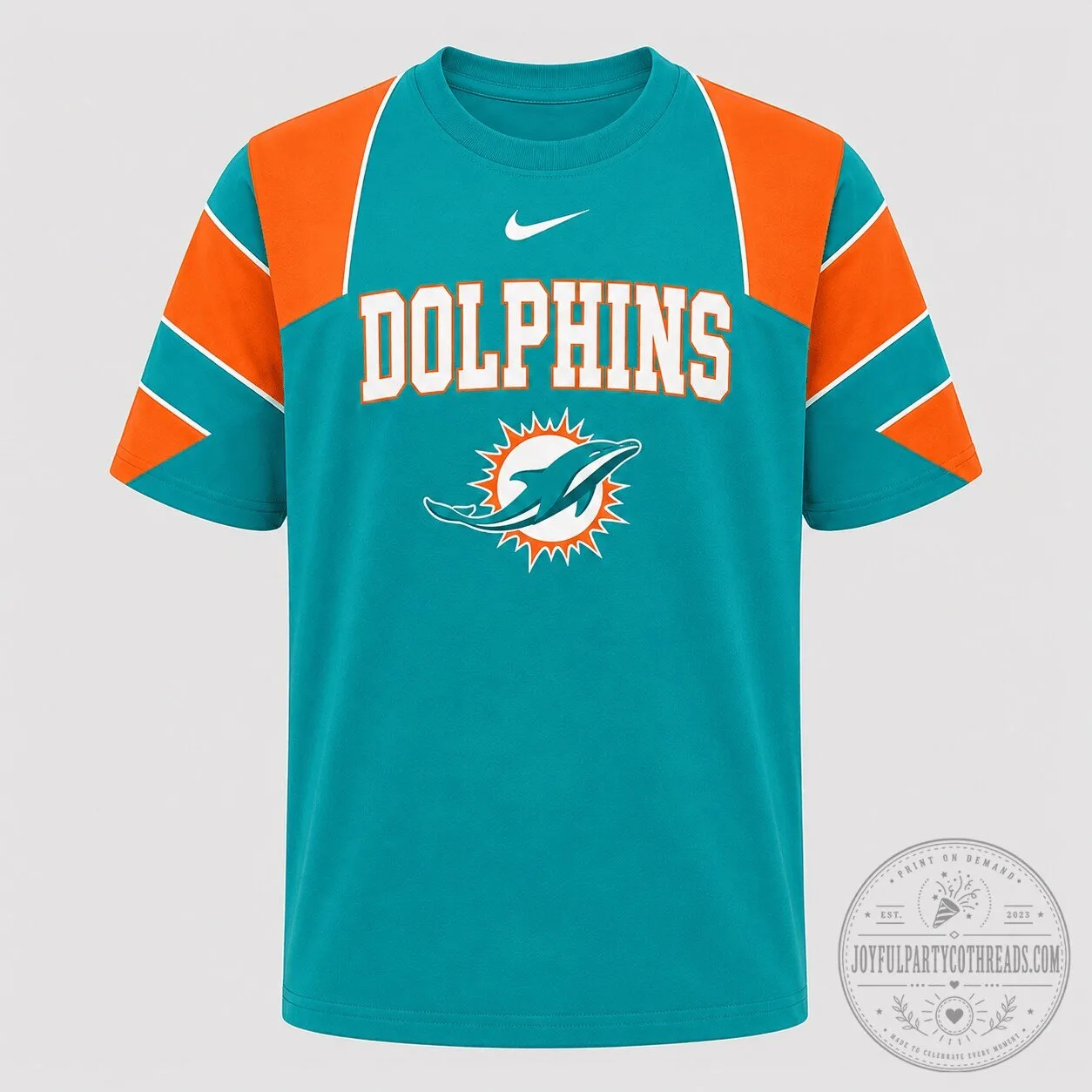 Miami Dolphins NFL Football Team Fan Apparel Graphic Design T-Shirt