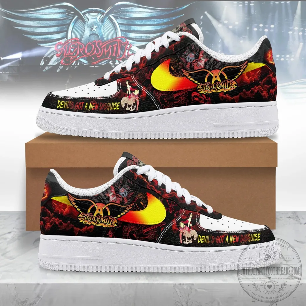 Aerosmith Devil's Got A New Disguise Rock Band Fan Shoes Aerosmith Devil's Got A New Disguise Rock Band Fan Shoes