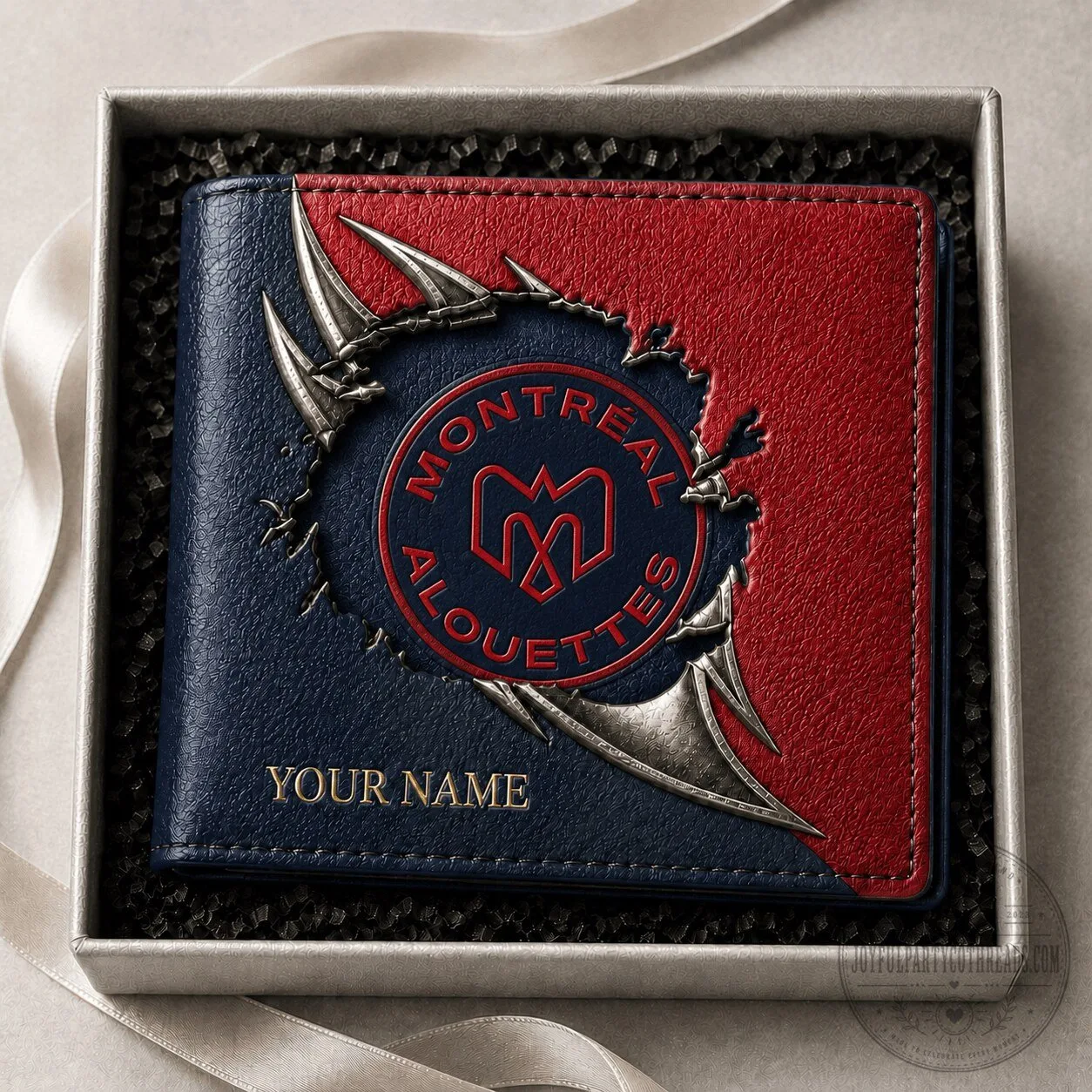 Montreal Alouettes Canadian Football League Personalized Leather Wallet