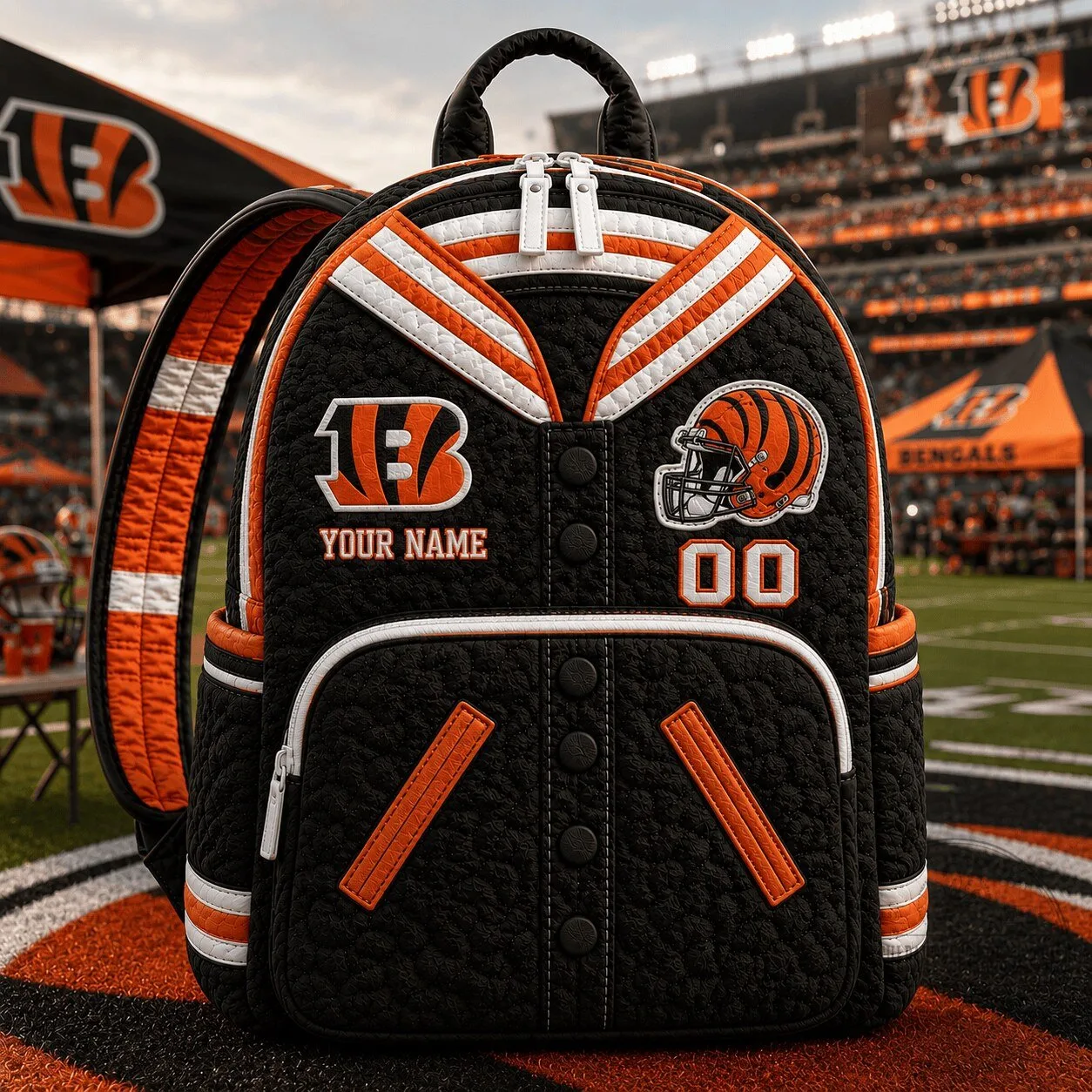 Cincinnati Bengals National Football League Premium Varsity Quilted Backpack