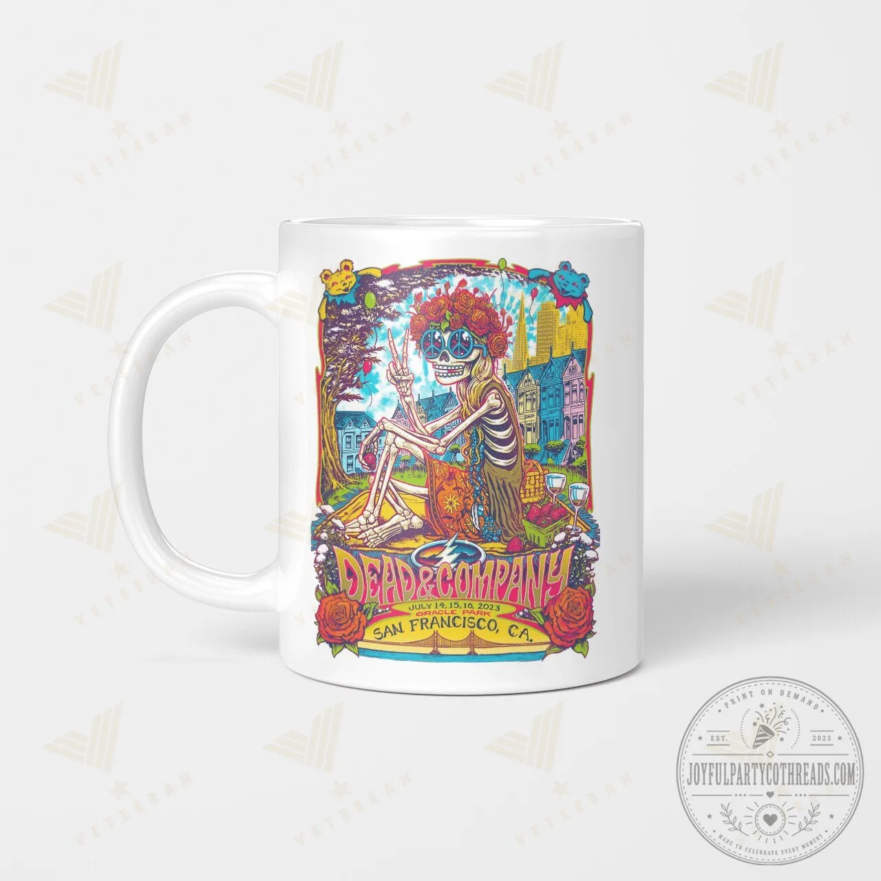 Dead and Company San Francisco Oracle Park 2023 Tour Skeleton Mug
