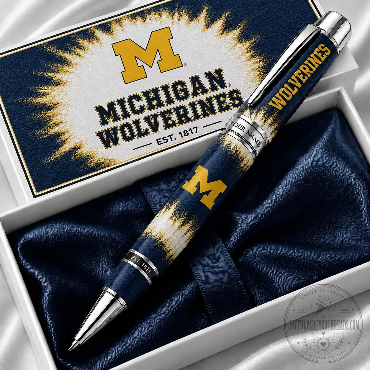 Michigan Wolverines NCAA Ballpoint Pen Custom Name Gift for Fan