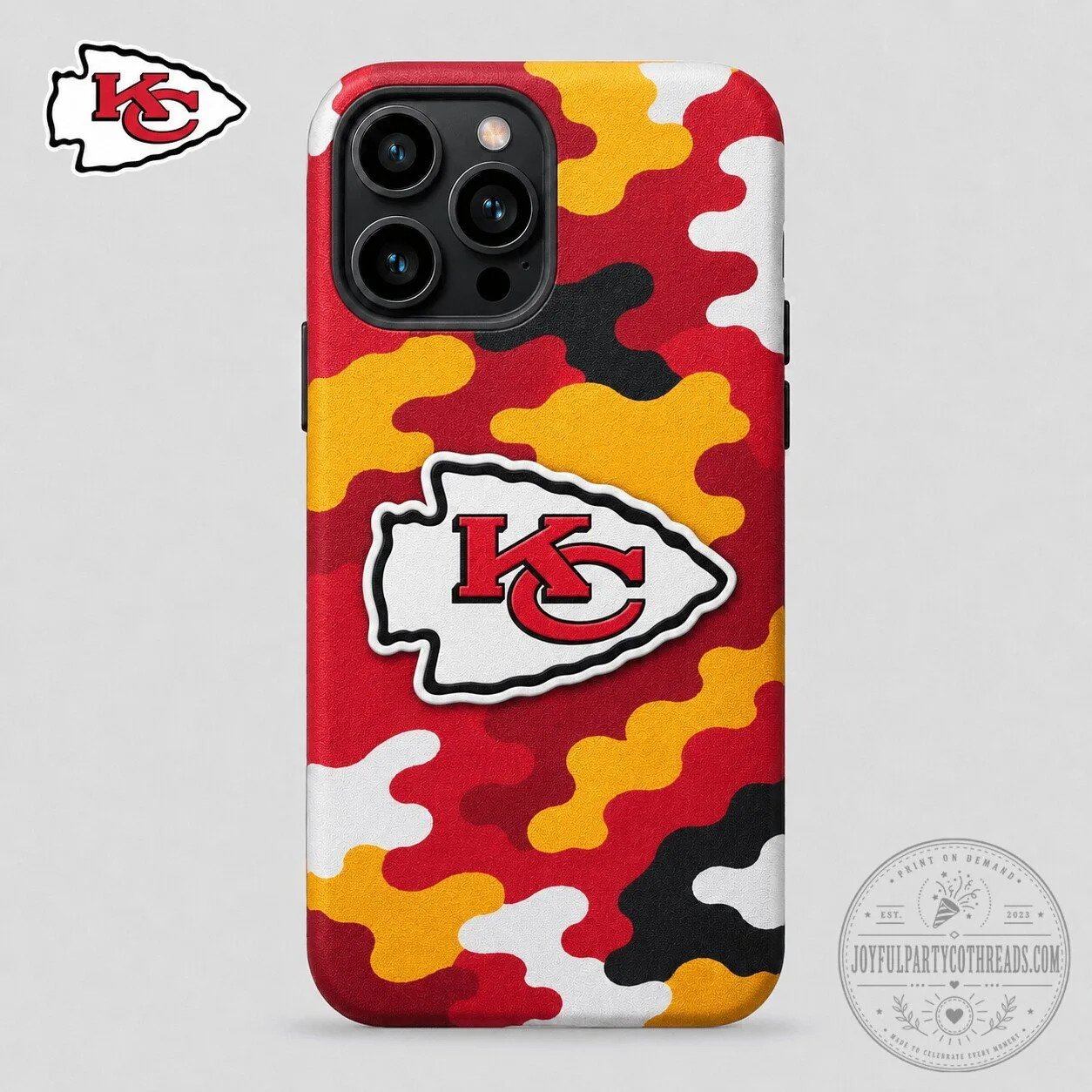 Kansas City Chiefs Red Camouflage Pattern NFL Football Team Phone Case