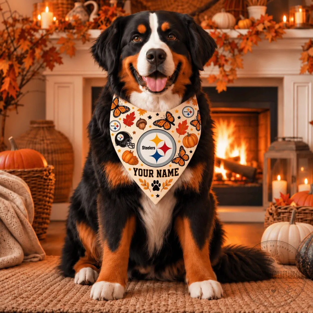 Pittsburgh Steelers Football Team Personalized Pet Bandana Pittsburgh Steelers Football Team Personalized Pet Bandana