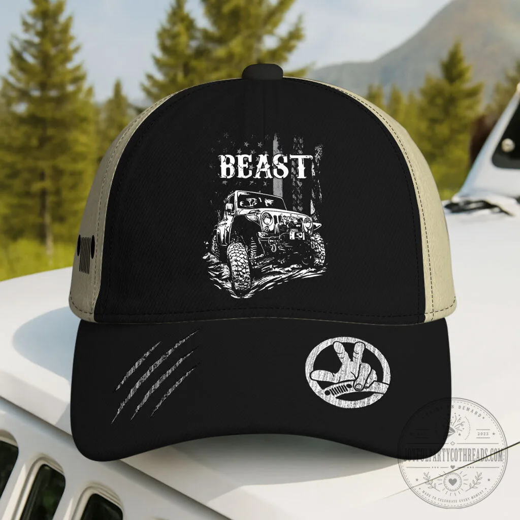 Beast Mode Jeep Off-Road Trucker Cap Hat 5 Beast Mode Jeep Off-Road Trucker Cap Hat