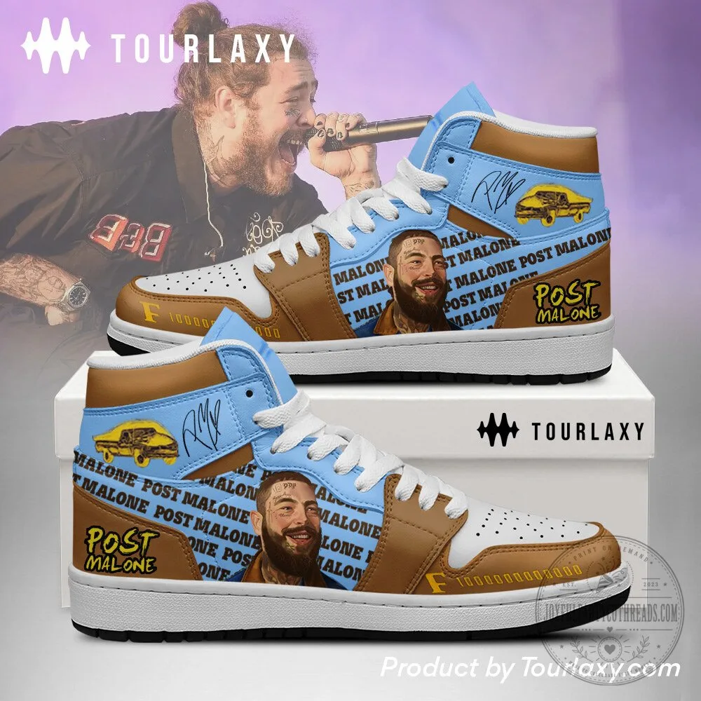 Post Malone Music Fan High Top Sneakers Custom Printed Shoes