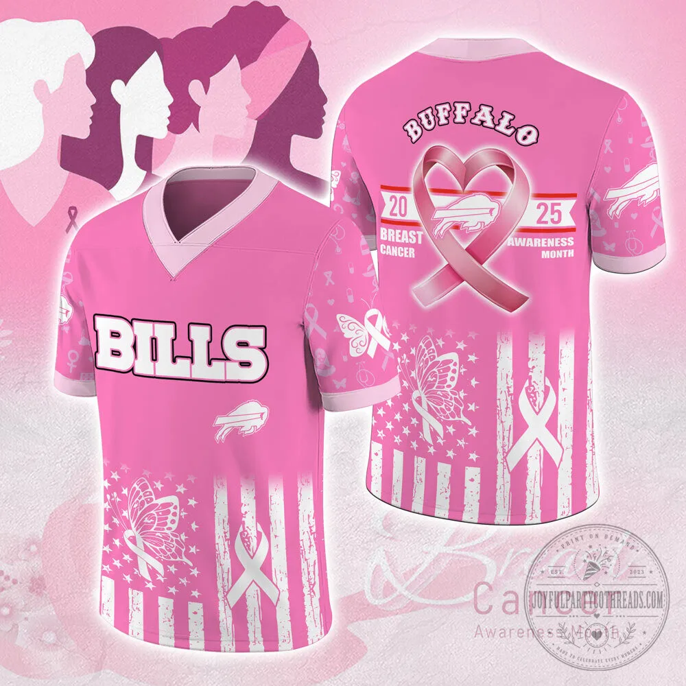 Buffalo Bills Breast Cancer Awareness Pink Football Jersey