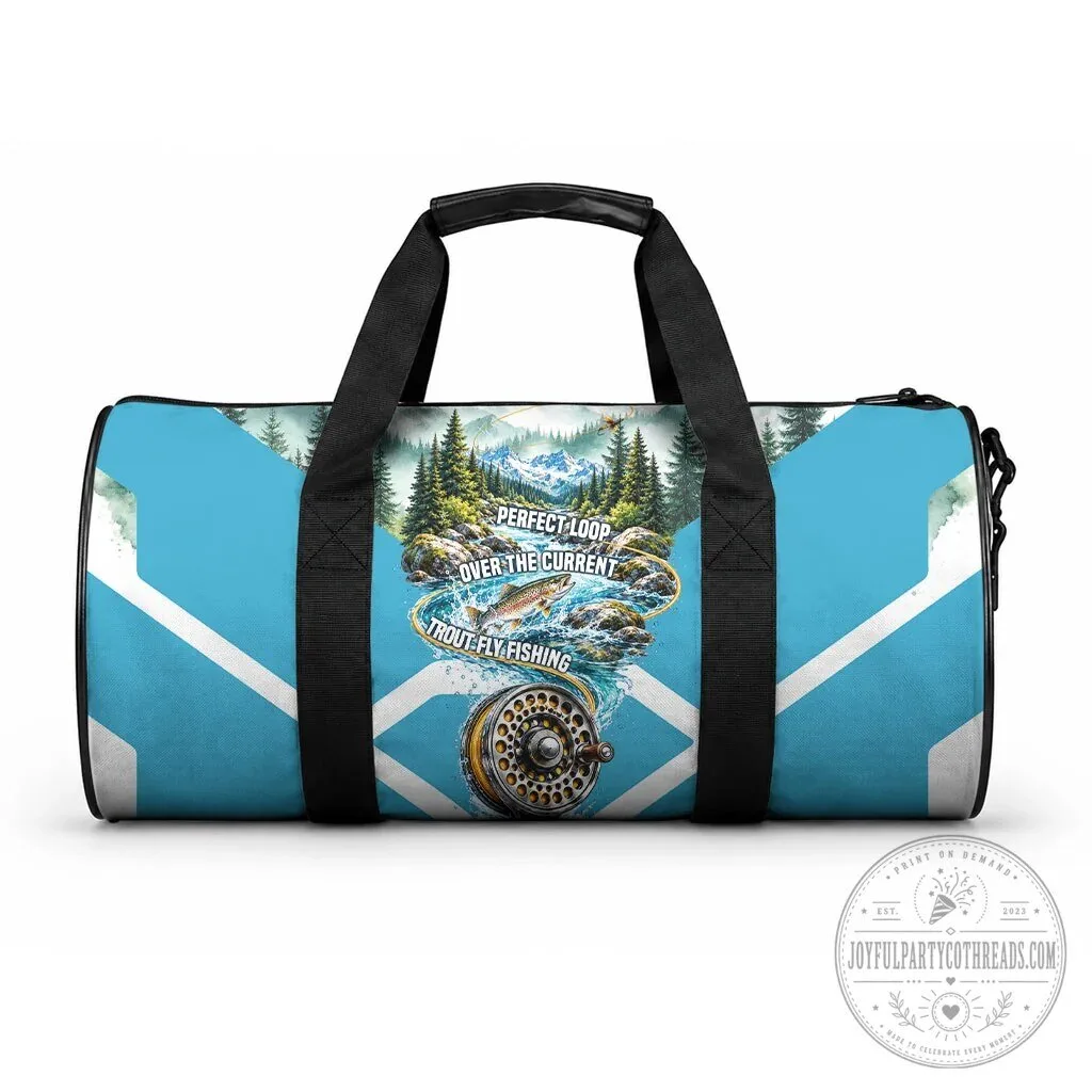 Trout Fly Fishing Perfect Loop Over The Current Duffle Bag