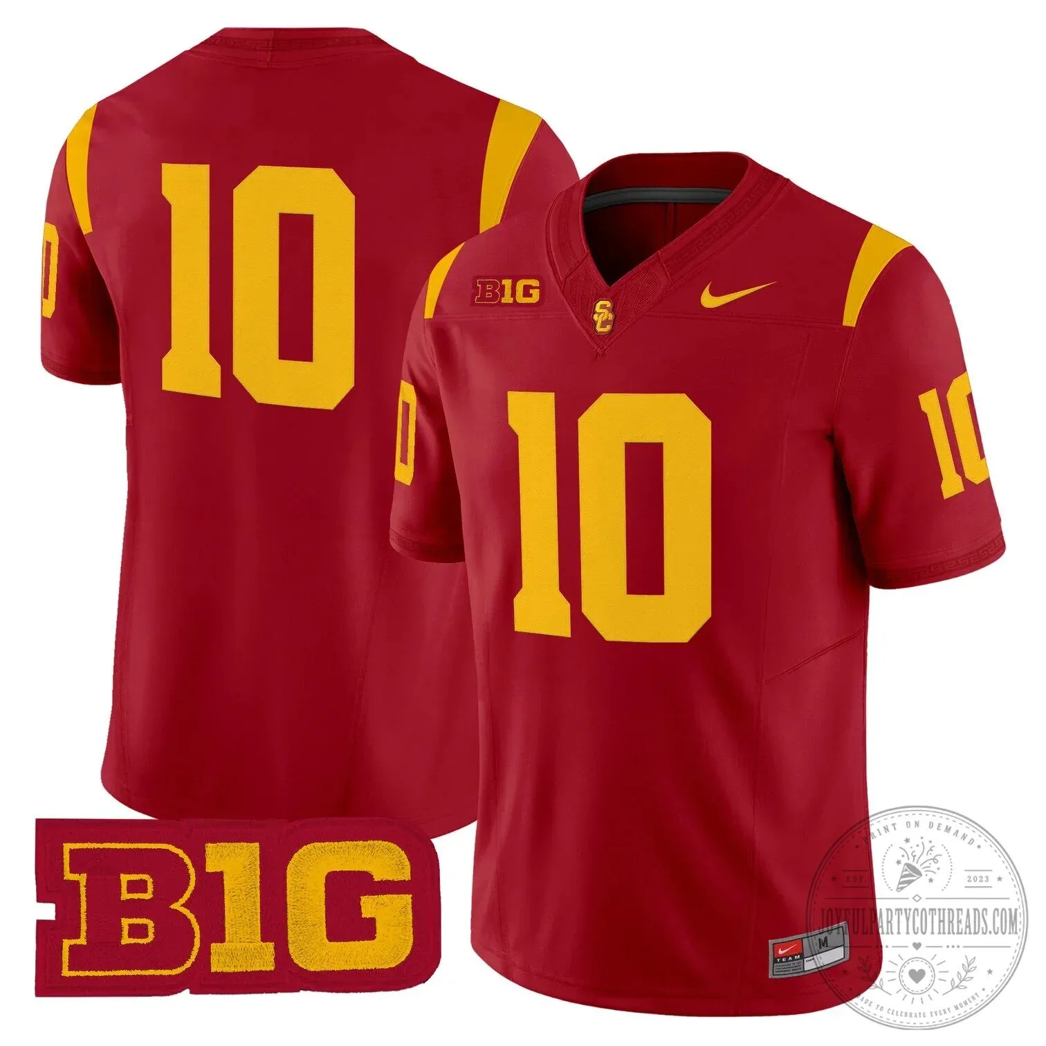 USC Trojans Football Team Red Number 14 Big Ten Conference Fan Jersey 51 USC Trojans Football Team Red Number 14 Big Ten Conference Fan Jersey