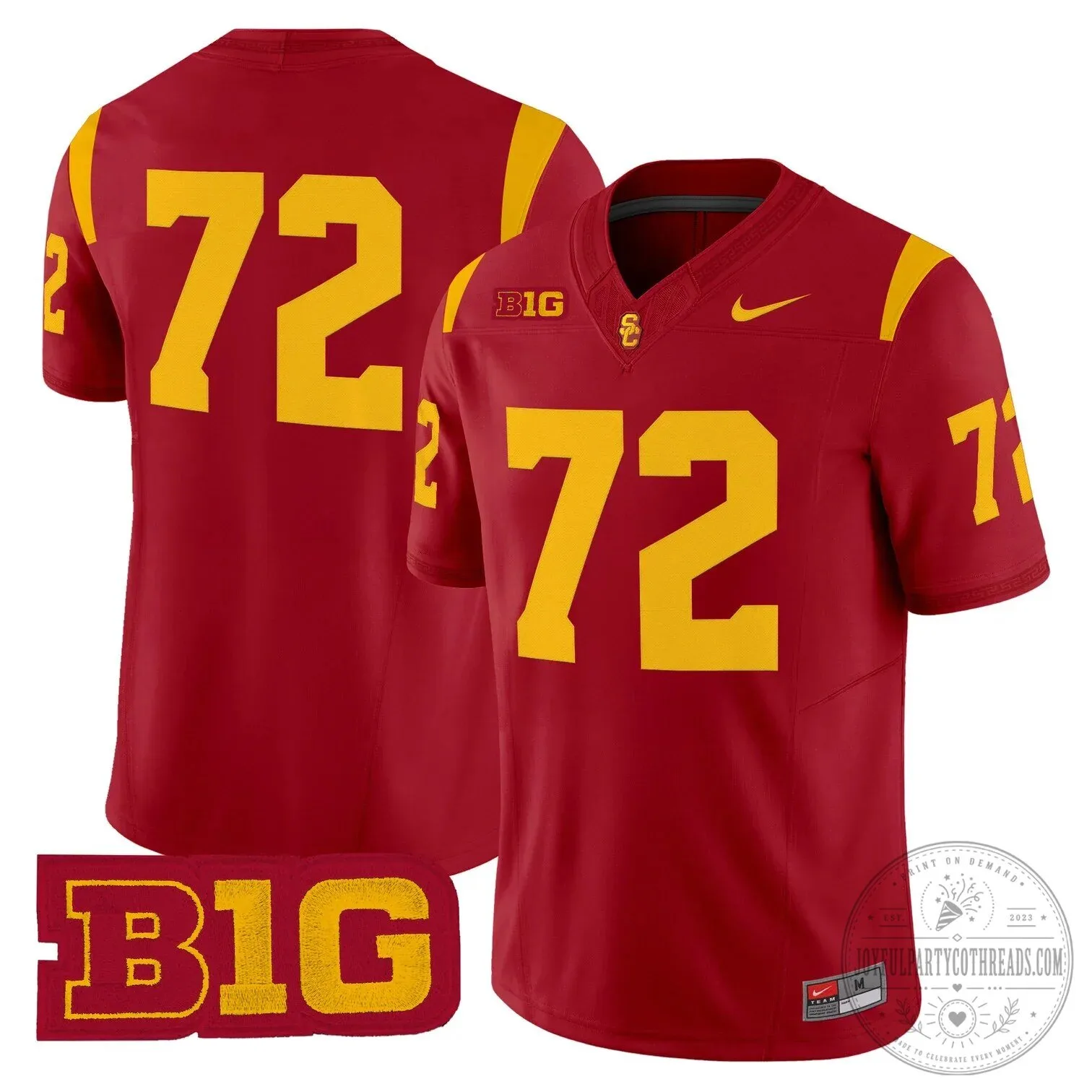 USC Trojans Football Team Red Number 14 Big Ten Conference Fan Jersey 53 USC Trojans Football Team Red Number 14 Big Ten Conference Fan Jersey