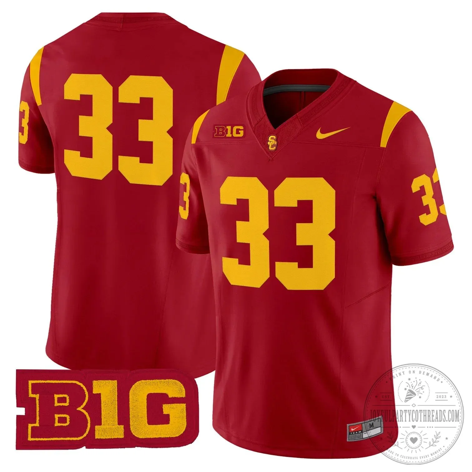USC Trojans Football Team Red Number 14 Big Ten Conference Fan Jersey 54 USC Trojans Football Team Red Number 14 Big Ten Conference Fan Jersey