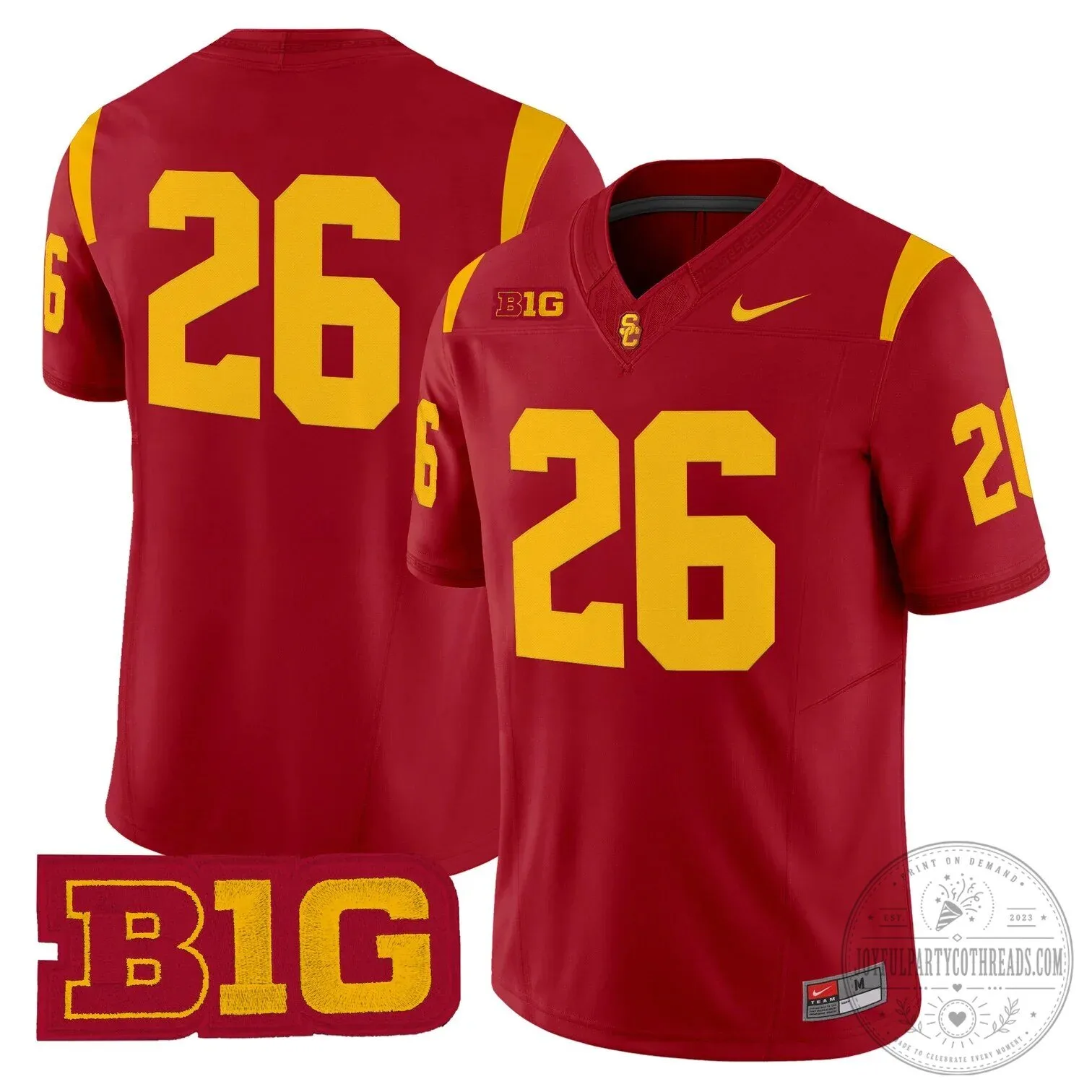USC Trojans Football Team Red Number 14 Big Ten Conference Fan Jersey 55 USC Trojans Football Team Red Number 14 Big Ten Conference Fan Jersey
