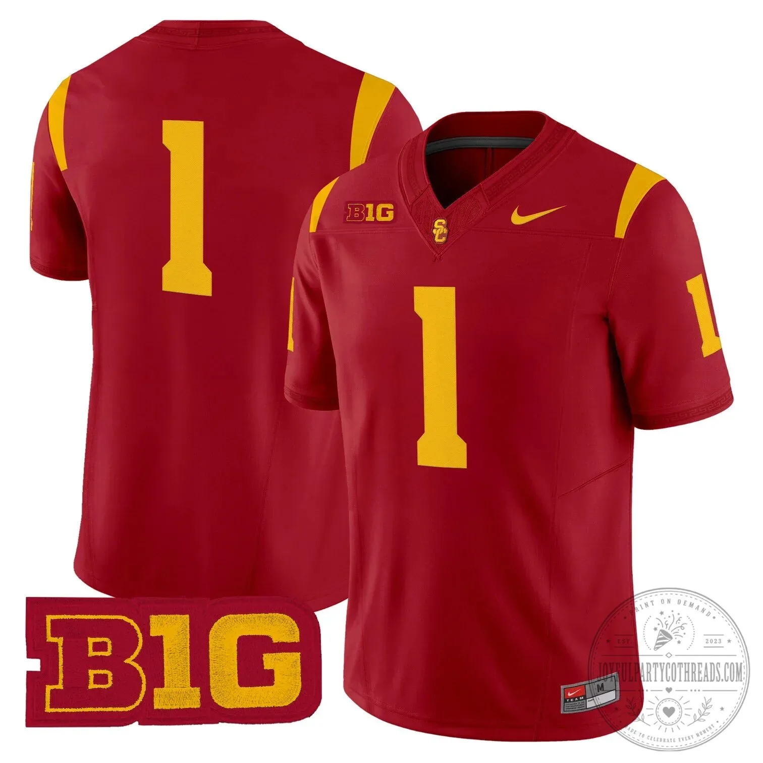 USC Trojans Football Team Red Number 14 Big Ten Conference Fan Jersey 56 USC Trojans Football Team Red Number 14 Big Ten Conference Fan Jersey