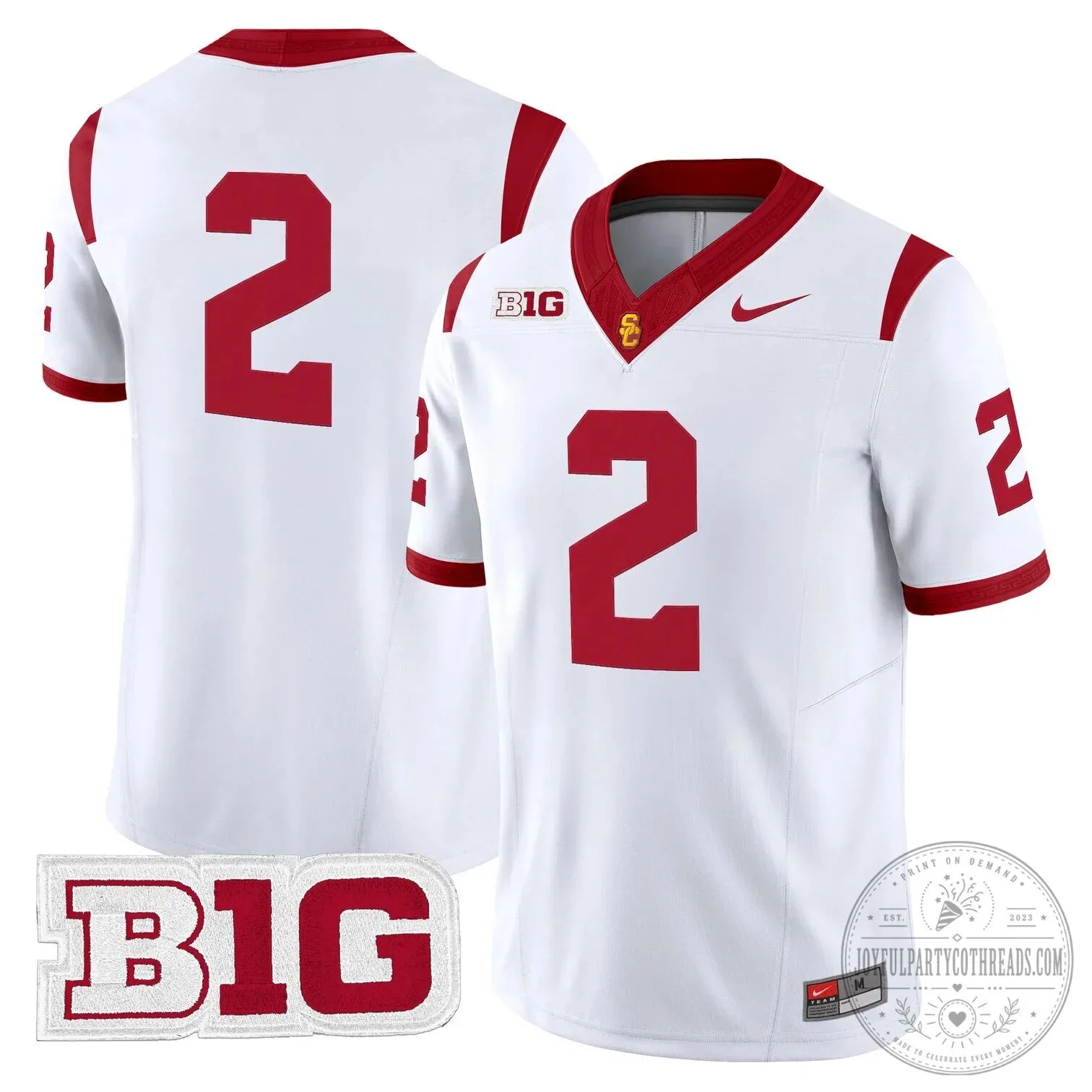 USC Trojans Football Team Red Number 14 Big Ten Conference Fan Jersey 69 USC Trojans Football Team Red Number 14 Big Ten Conference Fan Jersey