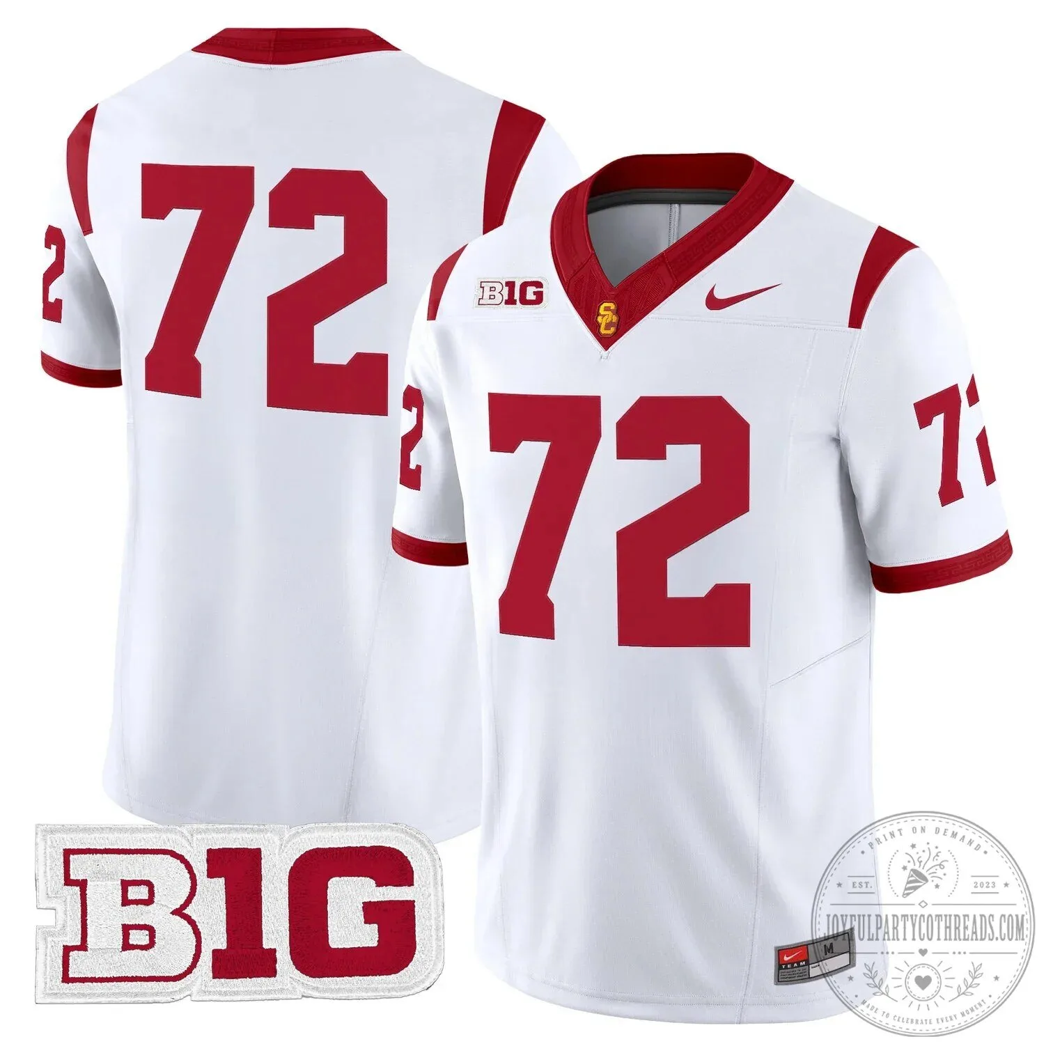 USC Trojans Football Team Red Number 14 Big Ten Conference Fan Jersey 71 USC Trojans Football Team Red Number 14 Big Ten Conference Fan Jersey
