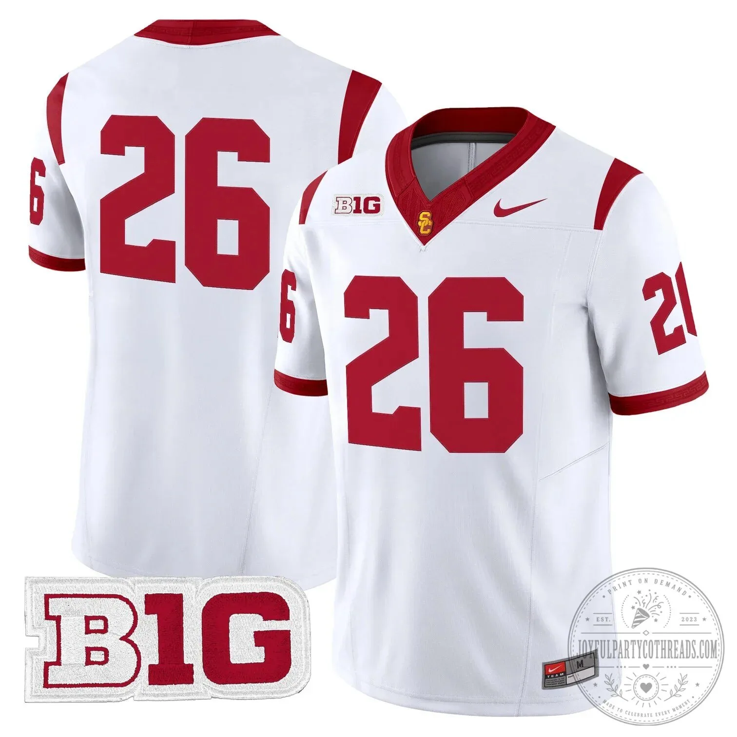 USC Trojans Football Team Red Number 14 Big Ten Conference Fan Jersey 75 USC Trojans Football Team Red Number 14 Big Ten Conference Fan Jersey