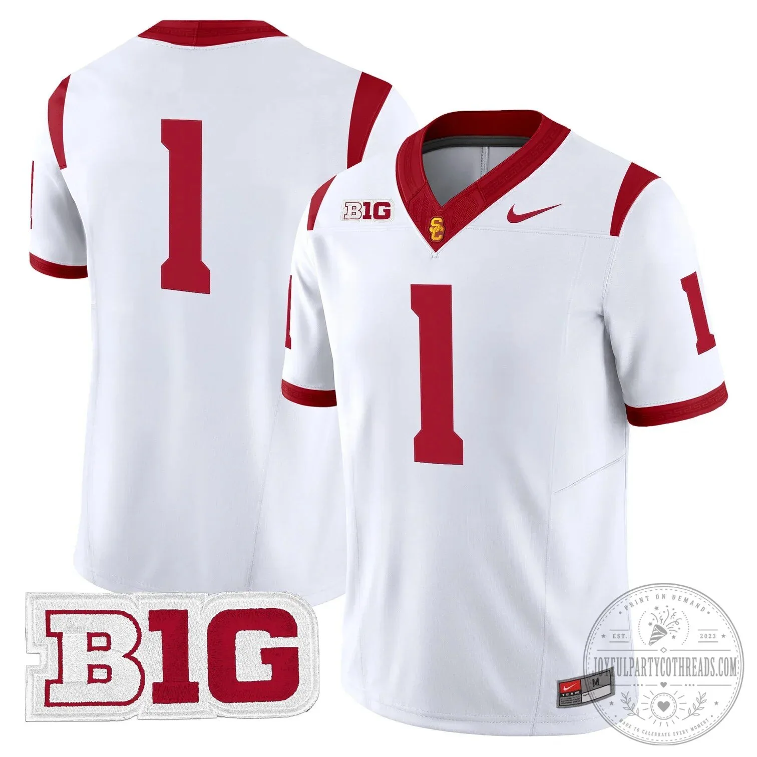 USC Trojans Football Team Red Number 14 Big Ten Conference Fan Jersey 76 USC Trojans Football Team Red Number 14 Big Ten Conference Fan Jersey