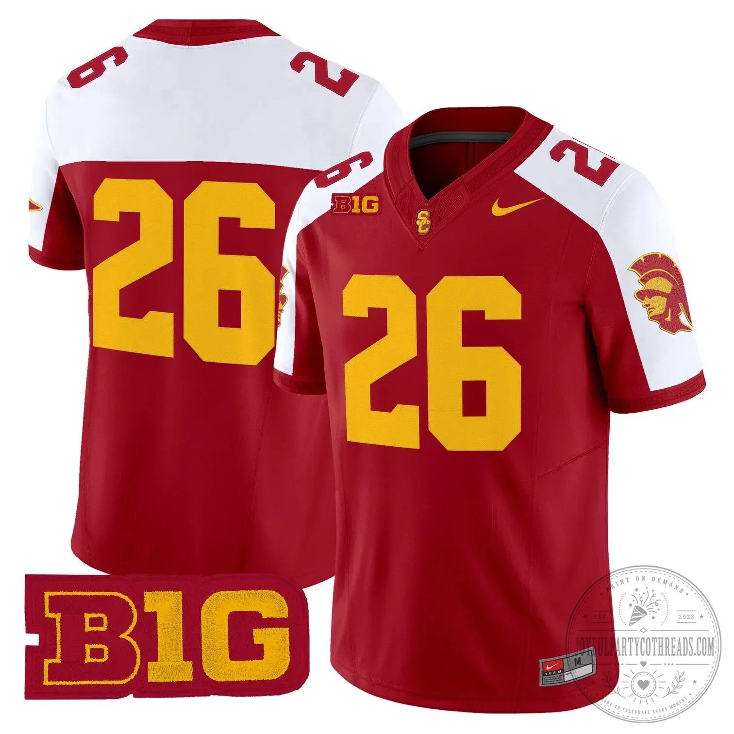 USC Trojans Football Team Red Number 14 Big Ten Conference Fan Jersey 78 USC Trojans Football Team Red Number 14 Big Ten Conference Fan Jersey