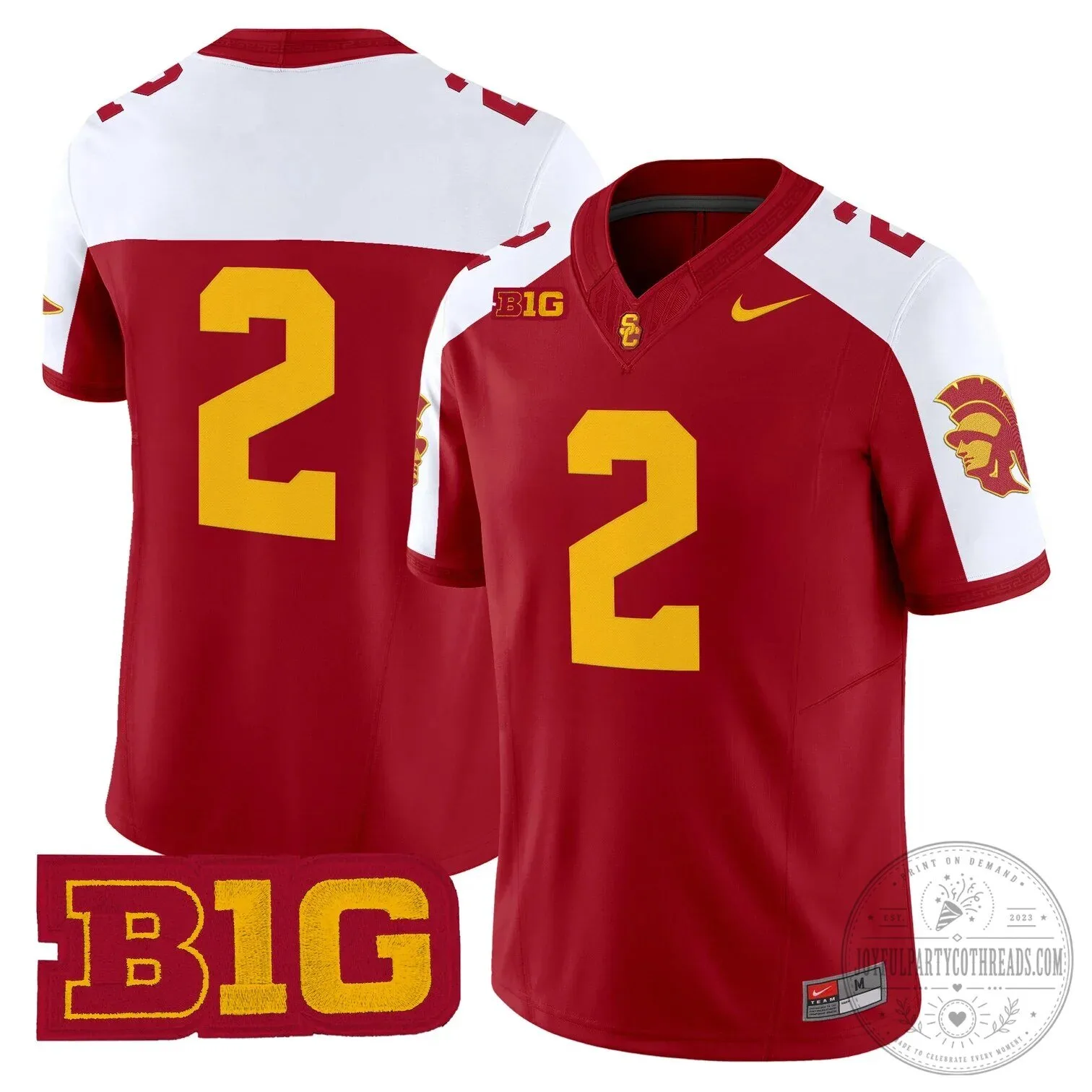 USC Trojans Football Team Red Number 14 Big Ten Conference Fan Jersey 85 USC Trojans Football Team Red Number 14 Big Ten Conference Fan Jersey