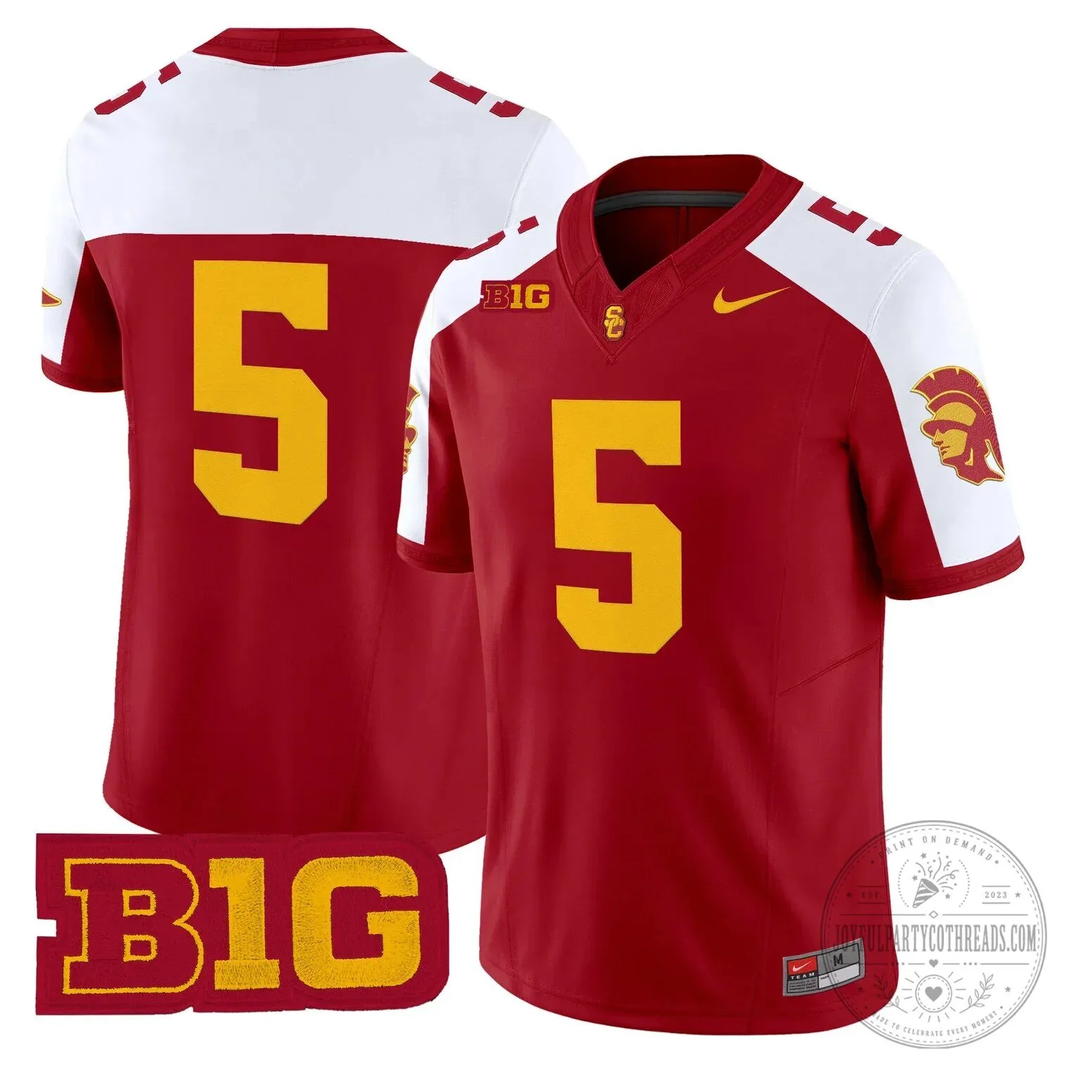 USC Trojans Football Team Red Number 14 Big Ten Conference Fan Jersey 86 USC Trojans Football Team Red Number 14 Big Ten Conference Fan Jersey
