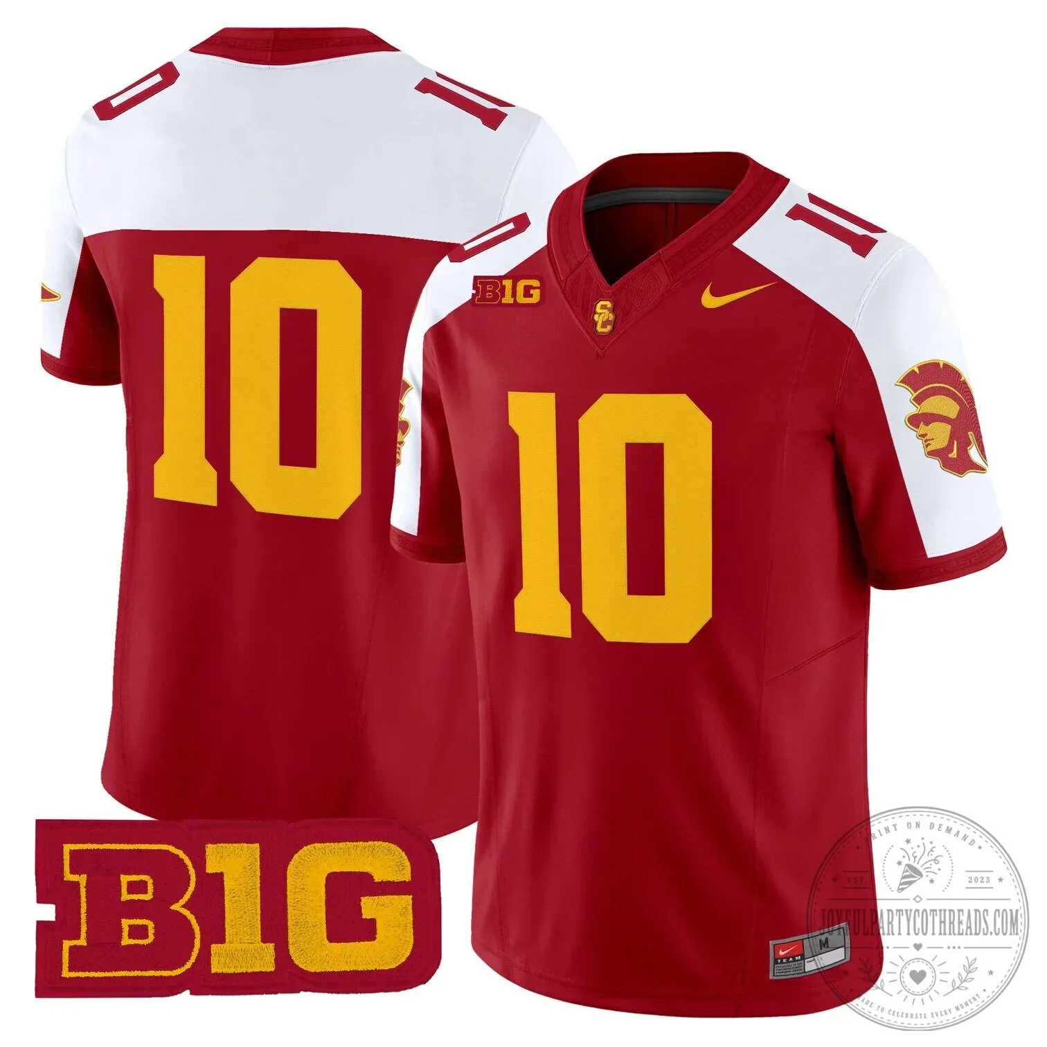 USC Trojans Football Team Red Number 14 Big Ten Conference Fan Jersey 87 USC Trojans Football Team Red Number 14 Big Ten Conference Fan Jersey