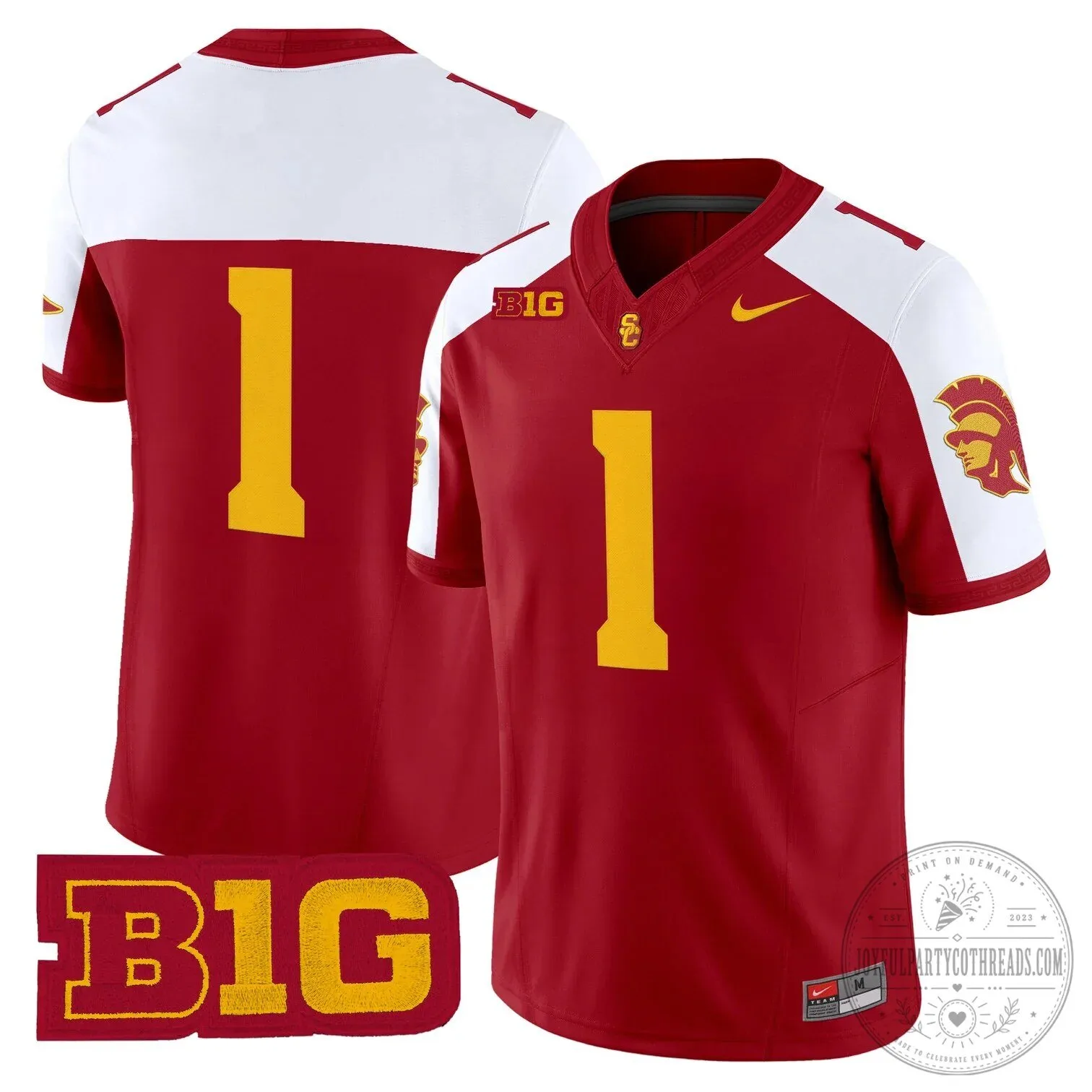 USC Trojans Football Team Red Number 14 Big Ten Conference Fan Jersey 92 USC Trojans Football Team Red Number 14 Big Ten Conference Fan Jersey