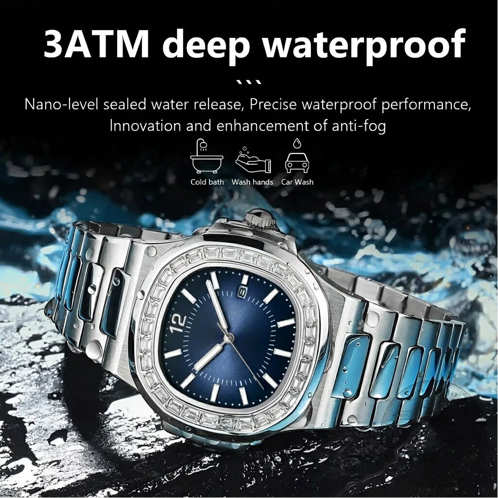 Custom Ford Mustang Diamond Bezel Stainless Steel Watch with Personalized Name 19 Custom Ford Mustang Diamond Bezel Stainless Steel Watch with Personalized Name