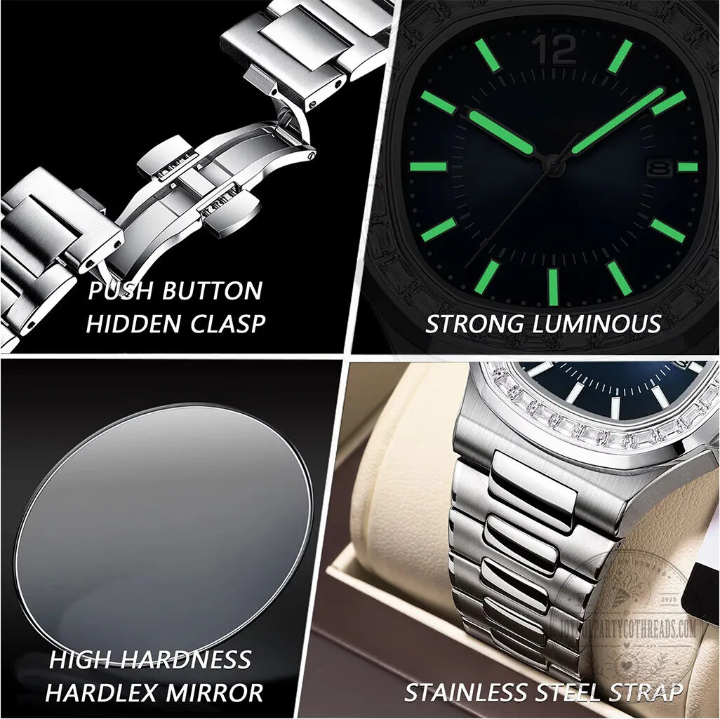 Custom Ford Mustang Diamond Bezel Stainless Steel Watch with Personalized Name 20 Custom Ford Mustang Diamond Bezel Stainless Steel Watch with Personalized Name