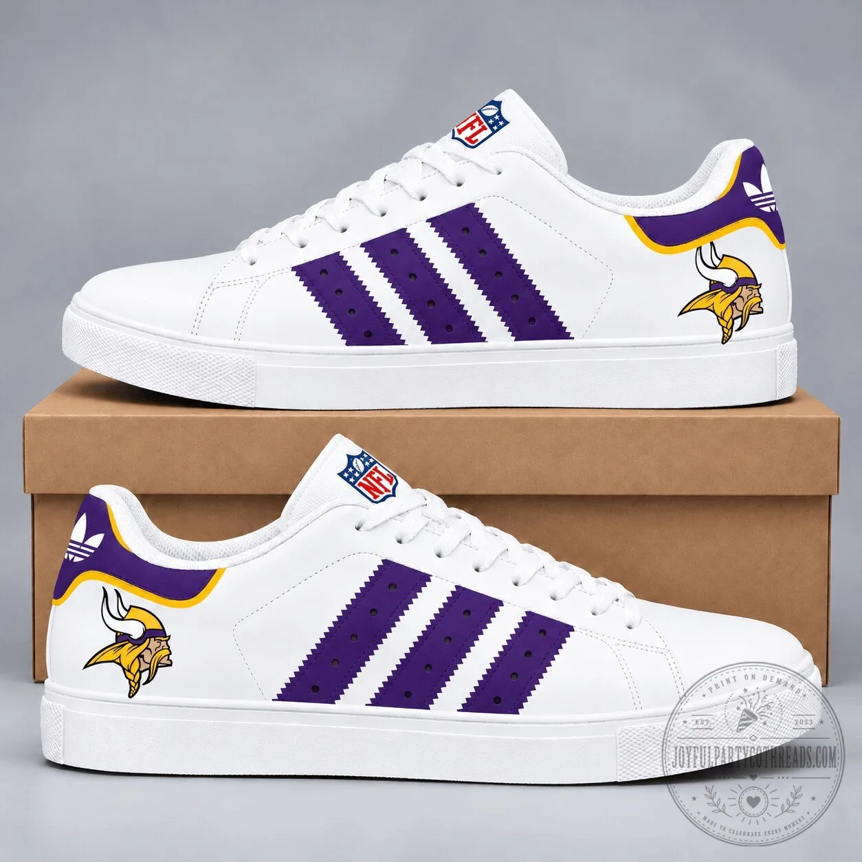 Minnesota Vikings National Football League Legacy Superstar White Shoes