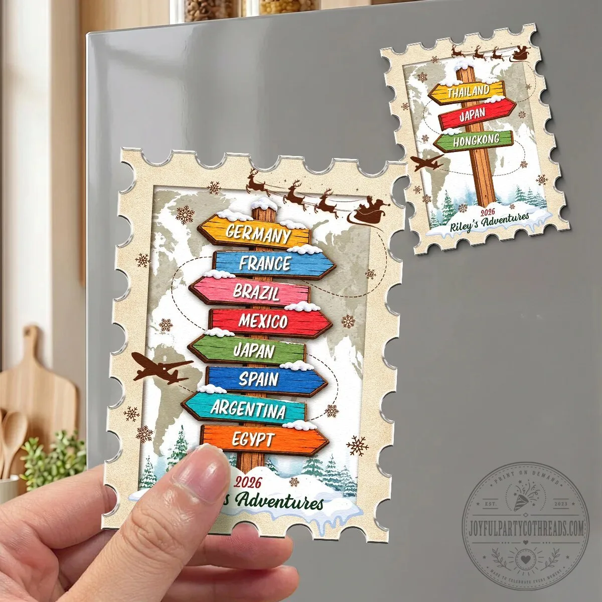 Personalized Travel Destination Recap Christmas Adventure Magnet 13 Personalized Travel Destination Recap Christmas Adventure Magnet