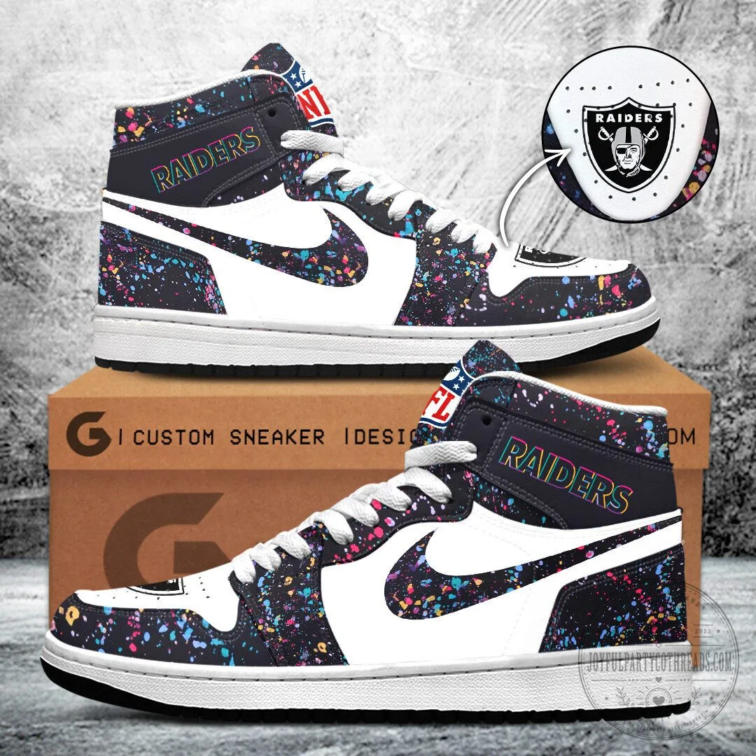 Las Vegas Raiders Crucial Catch 2025 High Top Sneakers