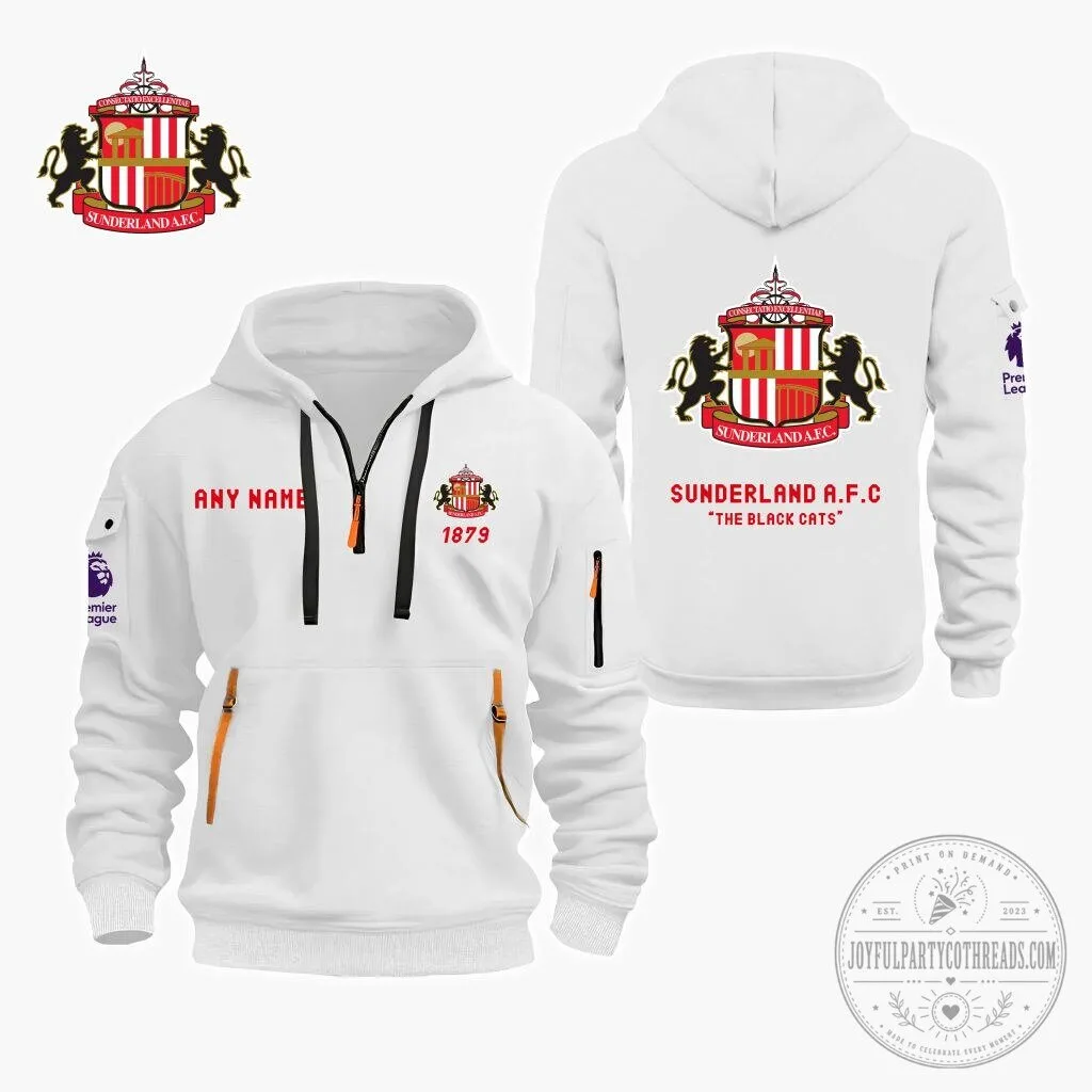 Customizable Quarter Zip Hoodie for Sunderland Association Football Club Fans 12 Customizable Quarter Zip Hoodie for Sunderland Association Football Club Fans