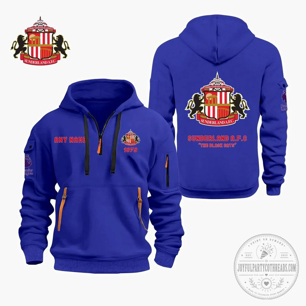 Customizable Quarter Zip Hoodie for Sunderland Association Football Club Fans 13 Customizable Quarter Zip Hoodie for Sunderland Association Football Club Fans