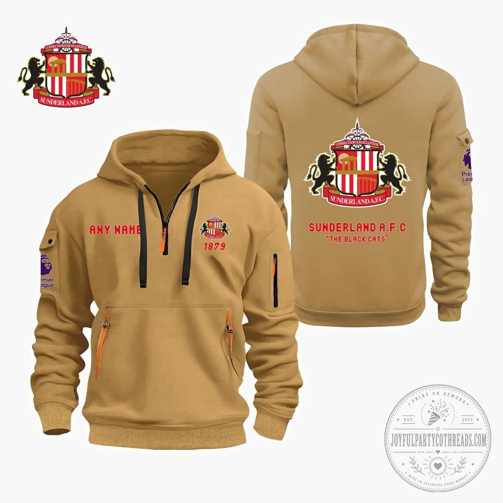 Customizable Quarter Zip Hoodie for Sunderland Association Football Club Fans 14 Customizable Quarter Zip Hoodie for Sunderland Association Football Club Fans