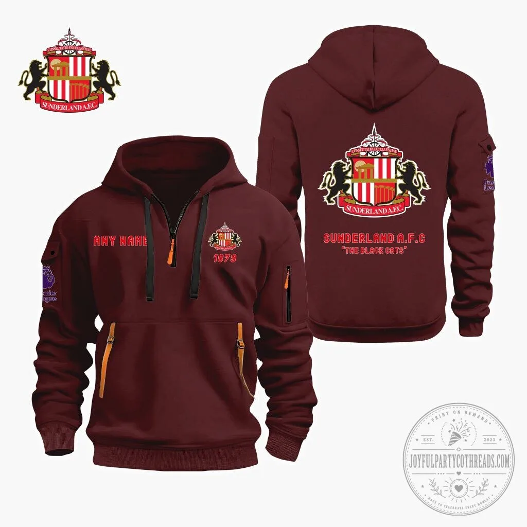 Customizable Quarter Zip Hoodie for Sunderland Association Football Club Fans 15 Customizable Quarter Zip Hoodie for Sunderland Association Football Club Fans