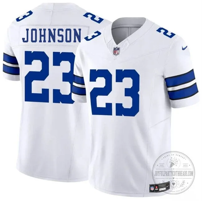 Dallas Cowboys Football Buddy Johnson White Stitched Limited Edition Jersey