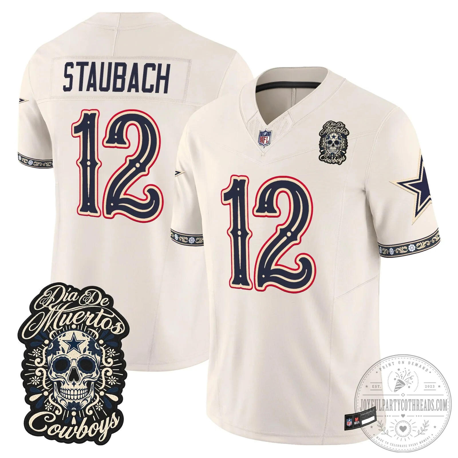 Dallas Cowboys Dia de los Muertos CeeDee Lamb Football Jersey 30 Dallas Cowboys Dia de los Muertos CeeDee Lamb Football Jersey