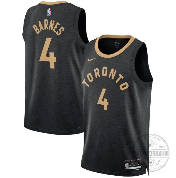 Toronto Raptors Scottie Barnes Black City Edition NBA Basketball Jersey