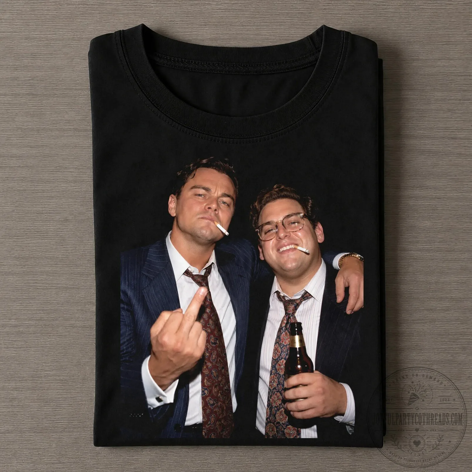 The Wolf of Wall Street Jordan Belfort and Donnie Azoff Black T-Shirt