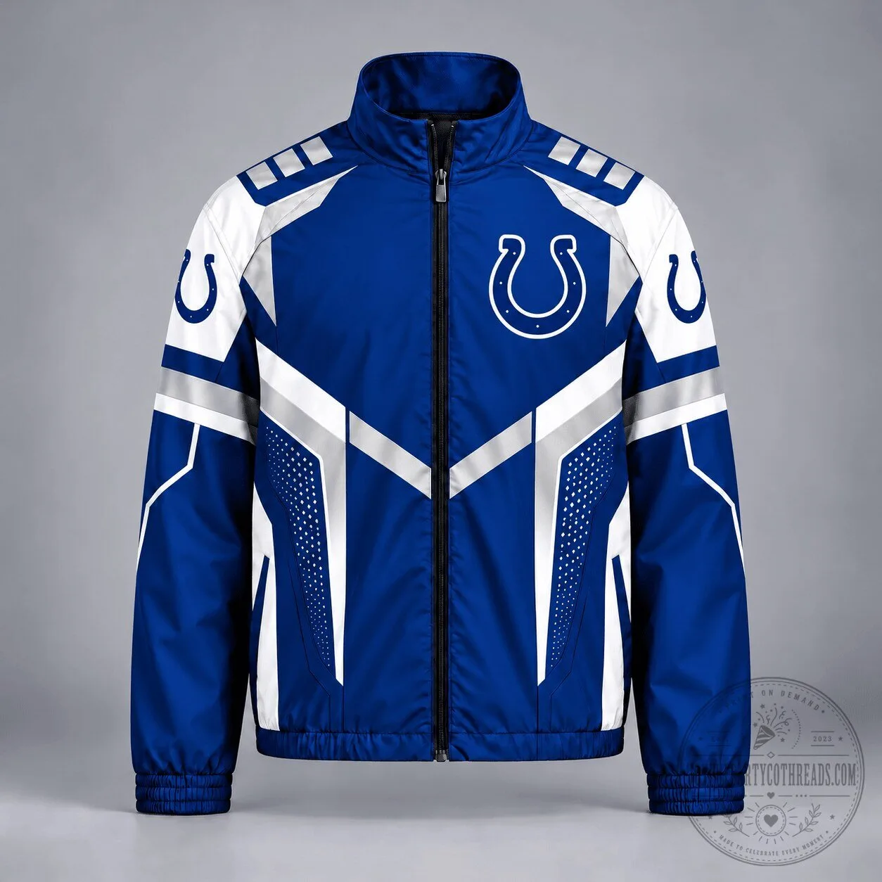 Indianapolis Colts NFL Blue White Apex Velocity Zip-Up Jacket