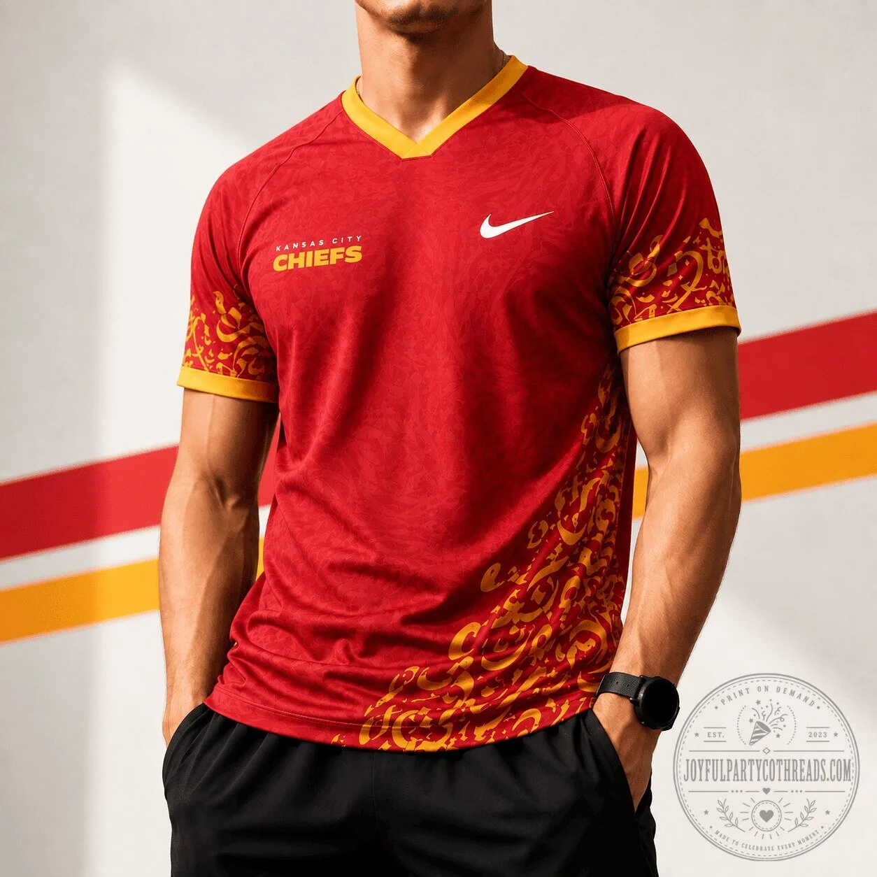 Kansas City Chiefs NFL Fan Shirt, Premium Legacy Calligraphy Football Jersey