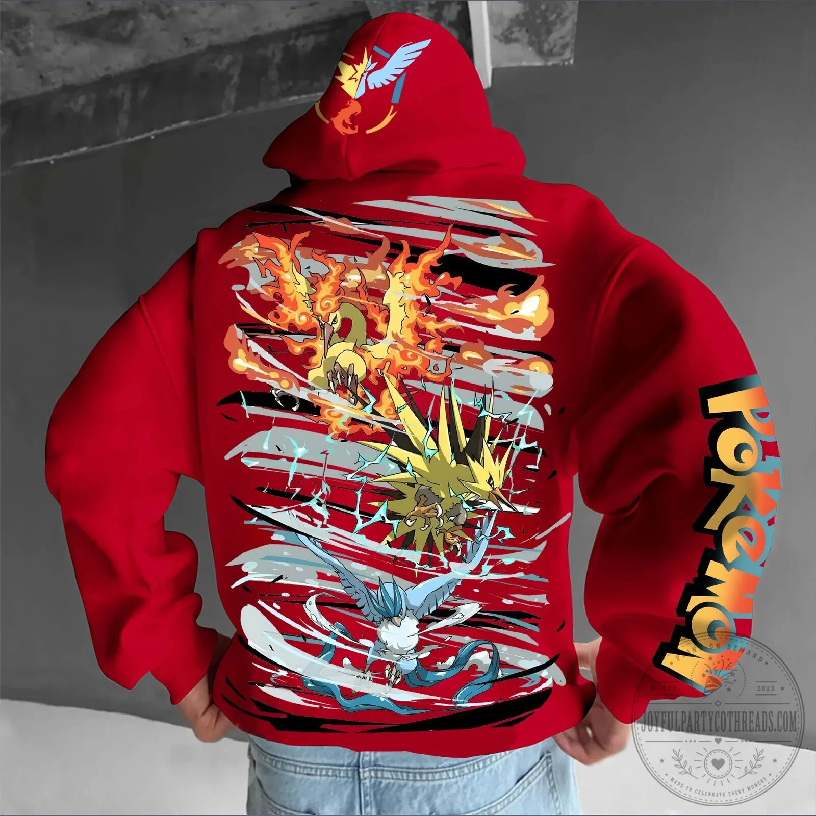 Pokemon Legendary Birds Articuno Zapdos Moltres Hoodie