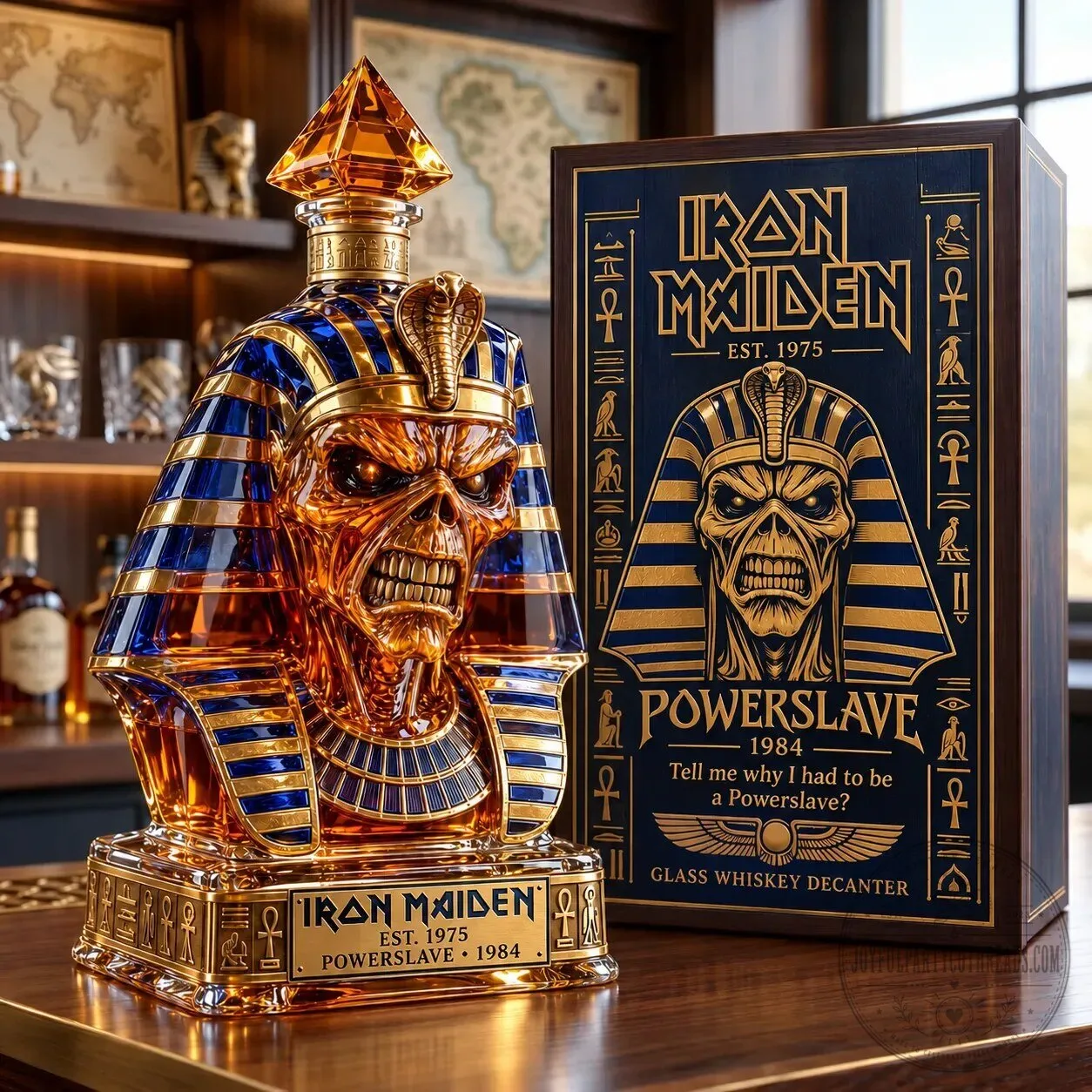 Iron Maiden Powerslave Pharaoh Eddie Whiskey Decanter 1 Iron Maiden Powerslave Pharaoh Eddie Whiskey Decanter