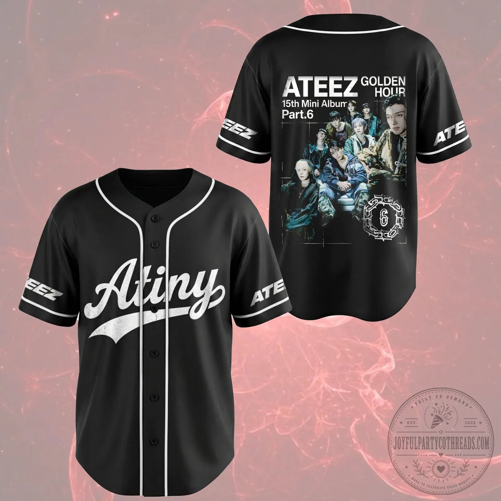 ATEEZ Golden Hour Part 6 Album Concept Baseball Jersey for Atiny Fans