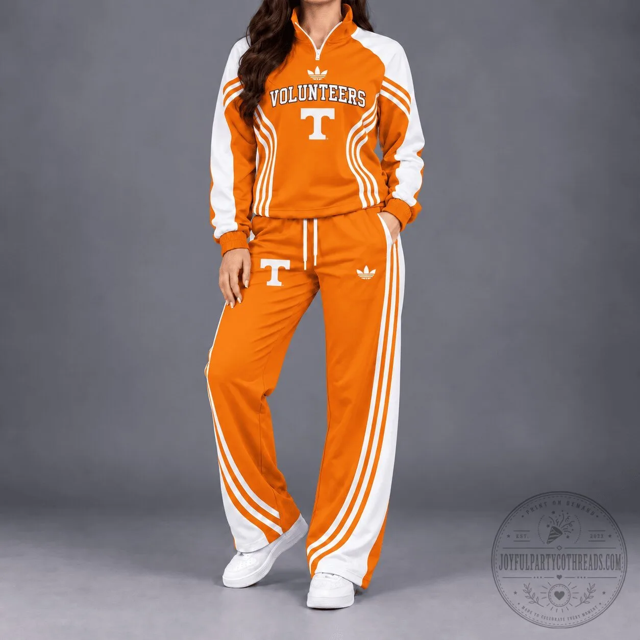 Tennessee Volunteers Orange and White Tracksuit with Quarter-Zip Top and Pants