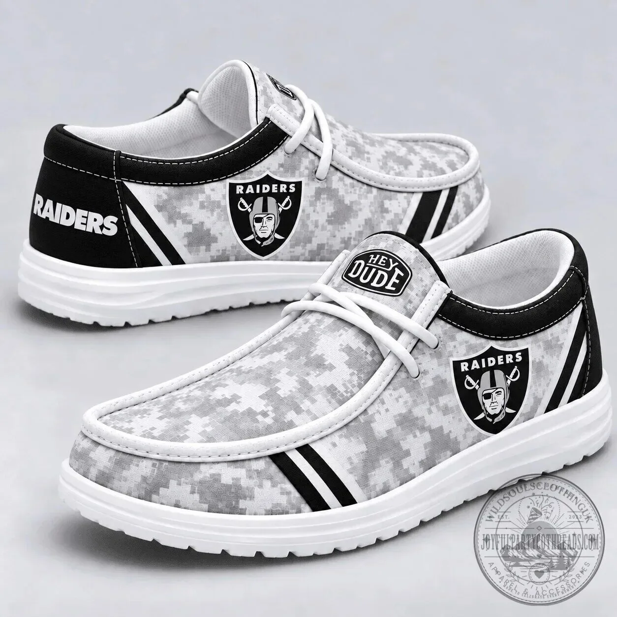 Las Vegas Raiders NFL Football Team Digital Camouflage Fan Shoes