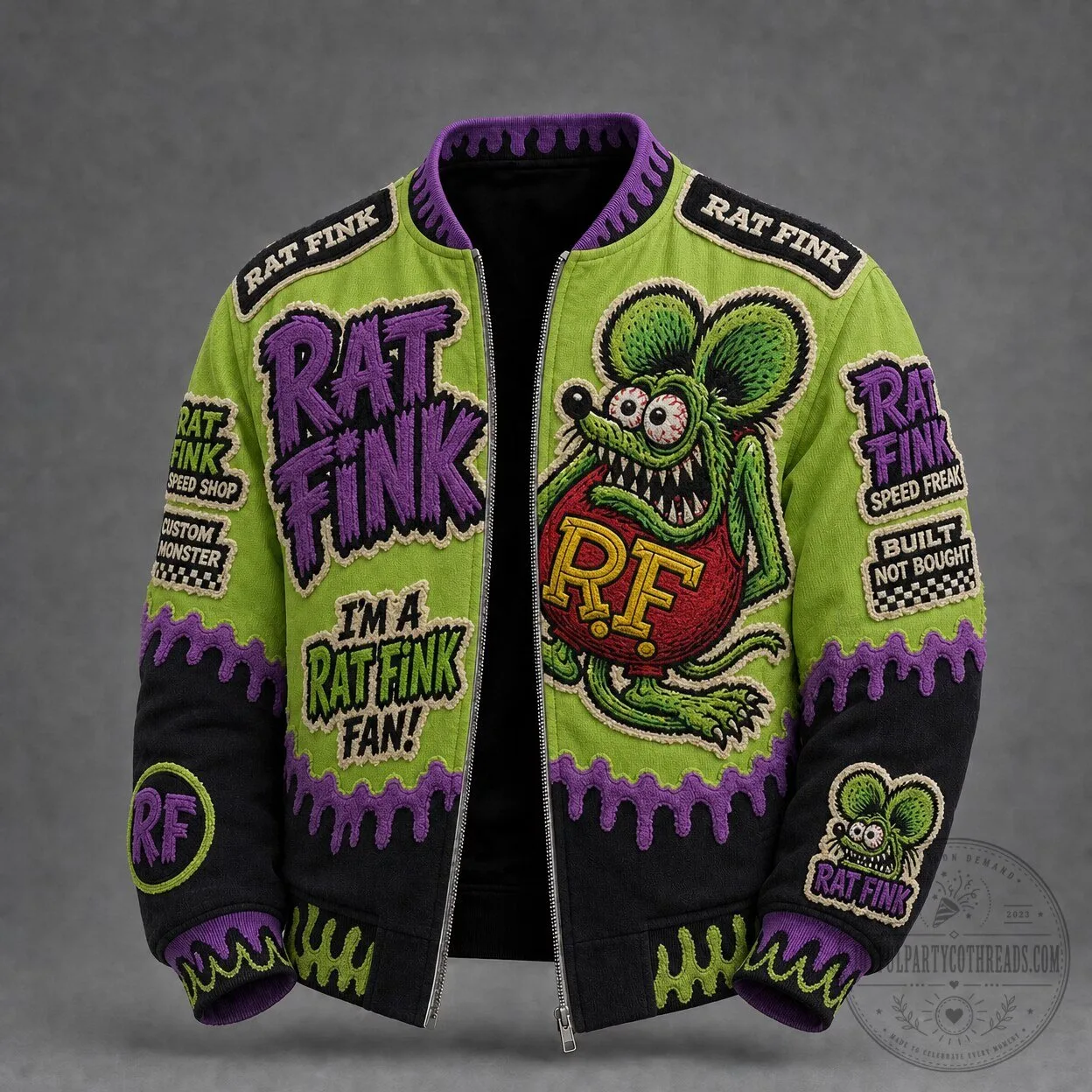 Rat Fink Custom Monster Speed Shop Built Not Bought Bomber Jacket